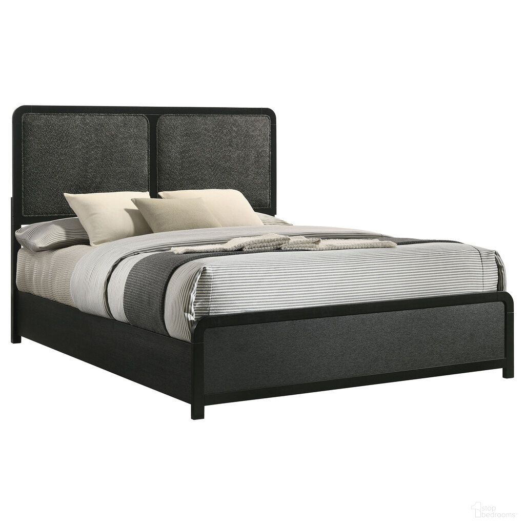The appearance of Cavelle 51 Inch Upholstered Queen Bed In Charcoal and Black designed by Coaster in the transitional interior design. This charcoal/black piece of furniture was selected by 1StopBedrooms from Cavelle Collection to add a touch of cosiness and style into your home. Sku: 223661QB1;223661QB2. Material: Polyester. Bed Size: Queen. Bed Type: Upholstered Bed.