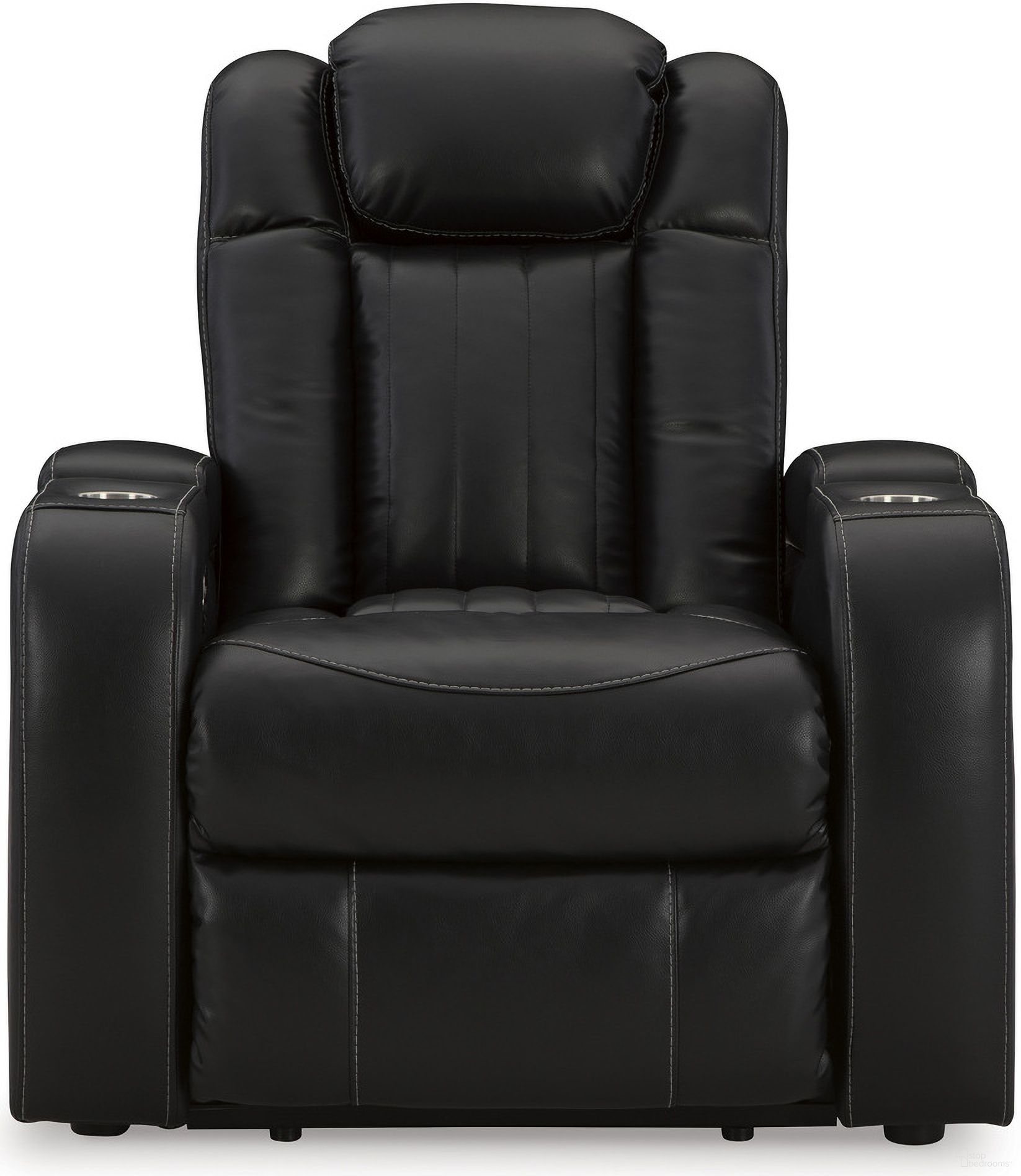 The appearance of Caveman Den Power Recliner In Midnight designed by Signature Design by Ashley in the modern / contemporary interior design. This midnight piece of furniture was selected by 1StopBedrooms from Caveman Den Collection to add a touch of cosiness and style into your home. Sku: 9070313. Material: Faux Leather.