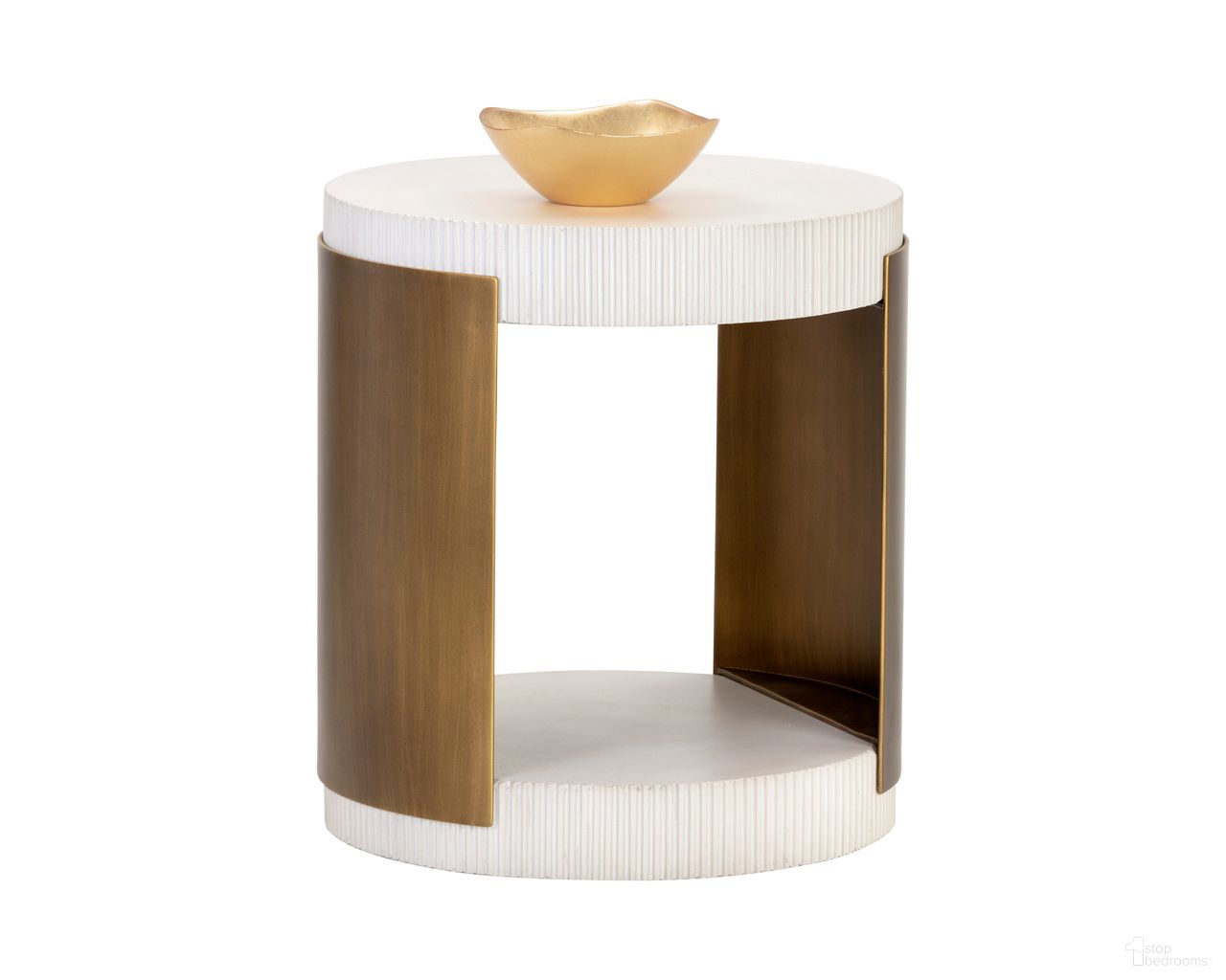 Cavette End Table In White