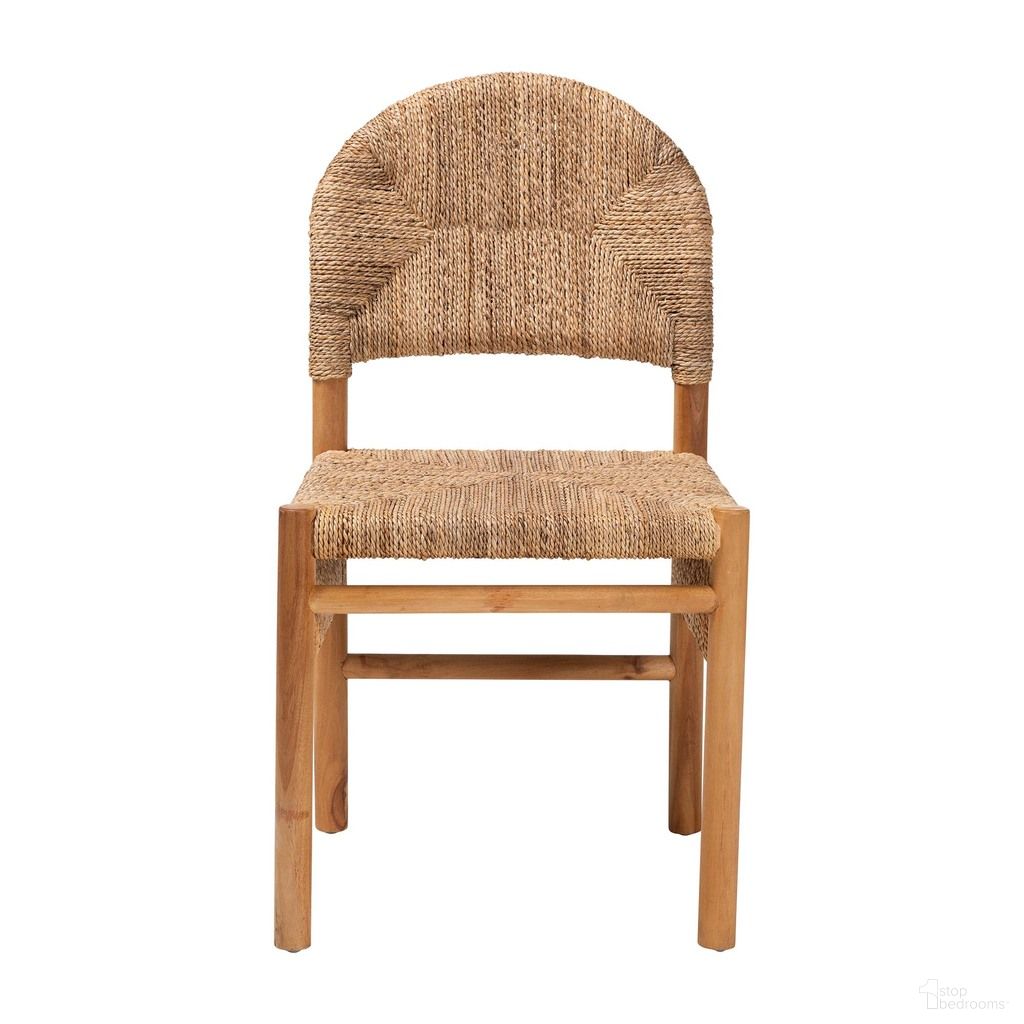Cavo Handwoven Seagrass Dining Chair In Honey and Natural Brown