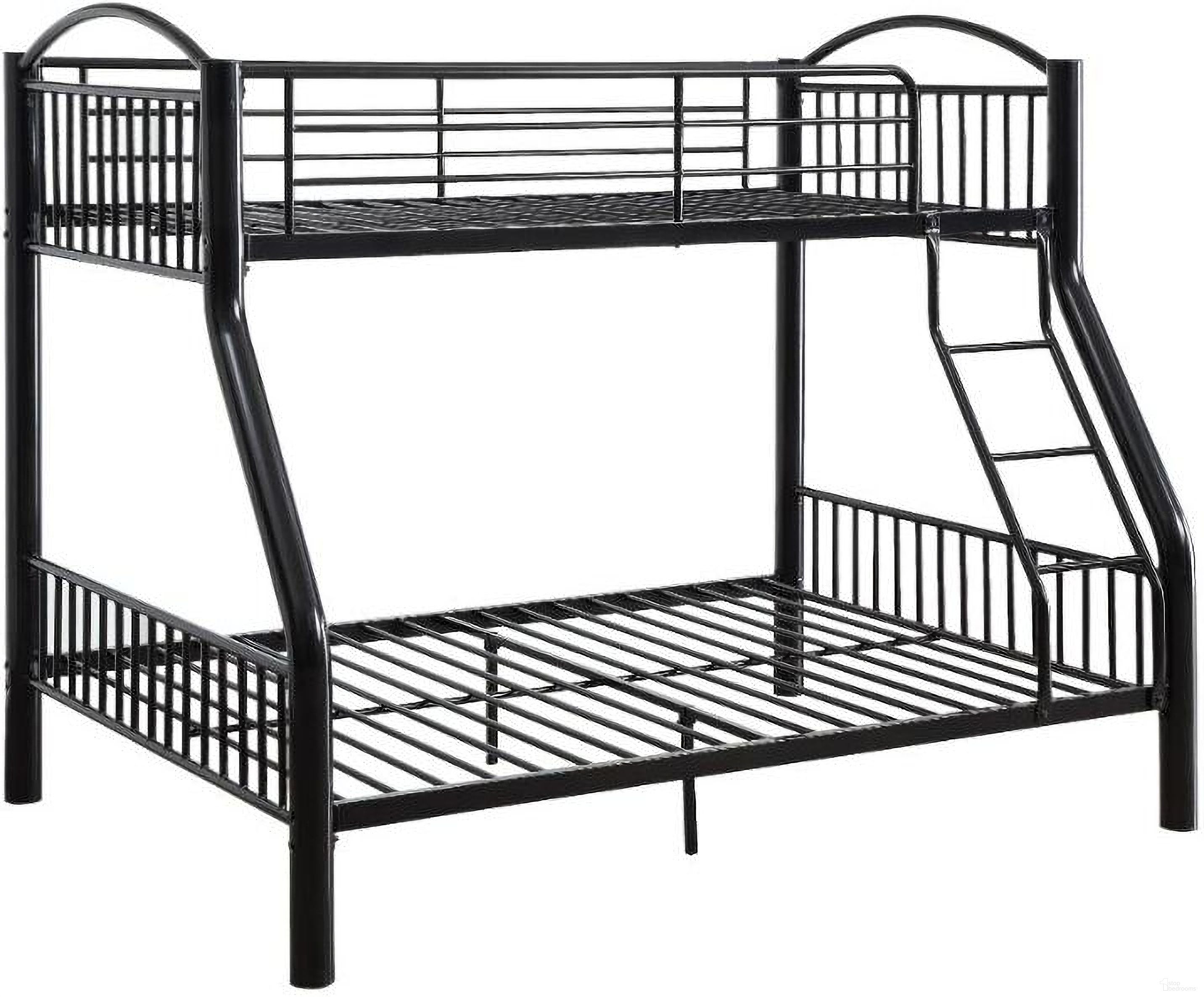 The appearance of Cayelynn Black Twin Over Full Bunk Bed designed by ACME in the modern / contemporary interior design. This black piece of furniture was selected by 1StopBedrooms from Cayelynn Collection to add a touch of cosiness and style into your home. Sku: 37380BK. Bed Type: Bunk Bed. Material: Metal. Bed Size: Twin Over Full.