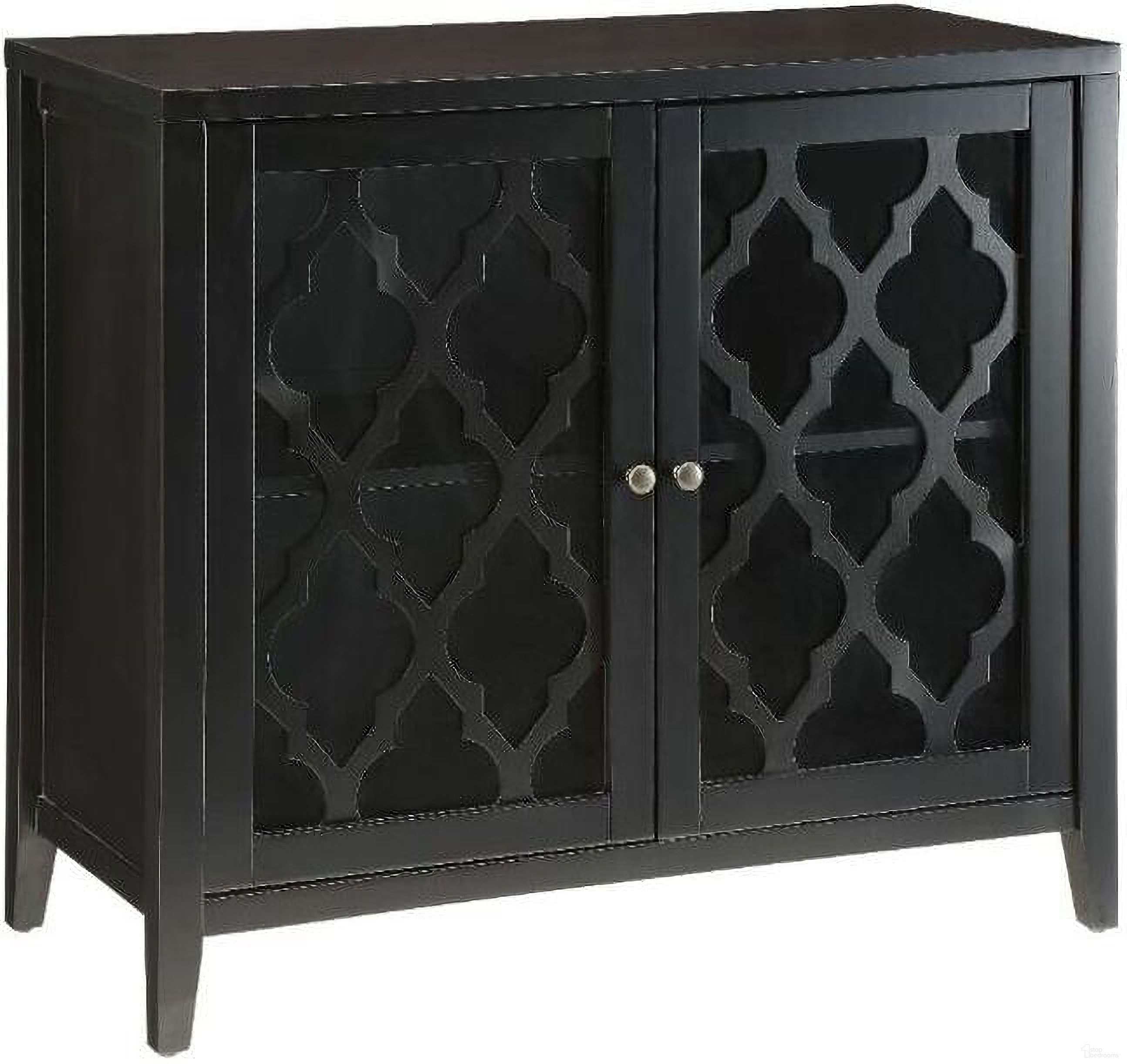 The appearance of Ceara Black Console Table designed by ACME in the modern / contemporary interior design. This black piece of furniture  was selected by 1StopBedrooms from Ceara Collection to add a touch of cosiness and style into your home. Sku: 97382. Material: Glass.