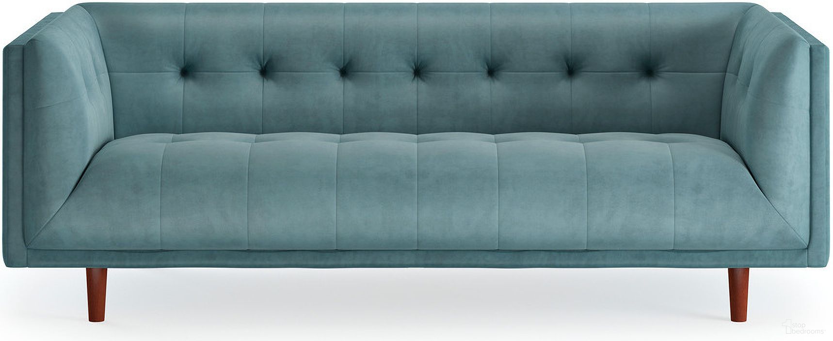The appearance of Cecily Sofa In Blue designed by Aeon in the modern / contemporary interior design. This blue piece of furniture was selected by 1StopBedrooms from to add a touch of cosiness and style into your home. Sku: AETH73-Copen Blue. Material: Wood.