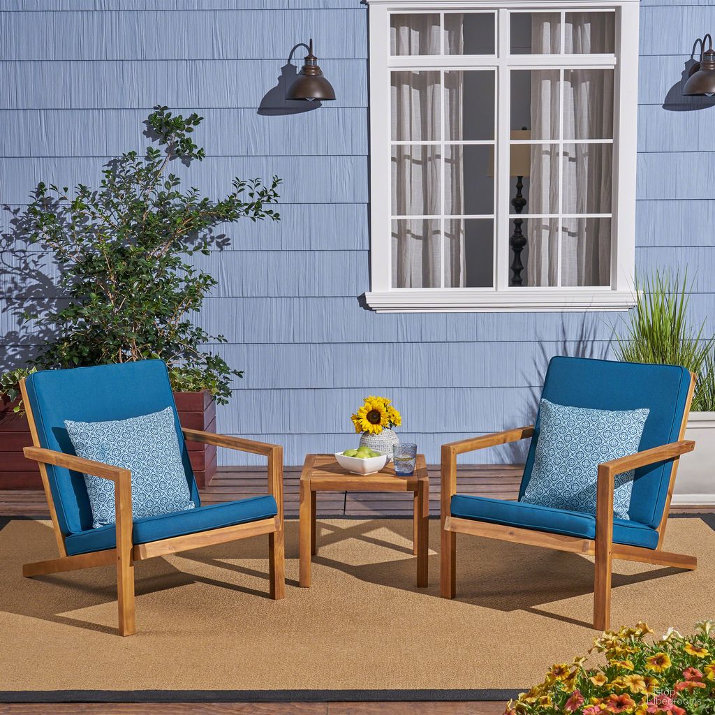The appearance of Celestaria 3-Piece Outdoor Chat Set with Adirondack Chairs, Cushions and Side Table In Brown designed by Noble House in the transitional interior design. This brown piece of furniture was selected by 1StopBedrooms from Celestaria Collection to add a touch of cosiness and style into your home. Sku: 60915.00BRNDT. Material: Wood.