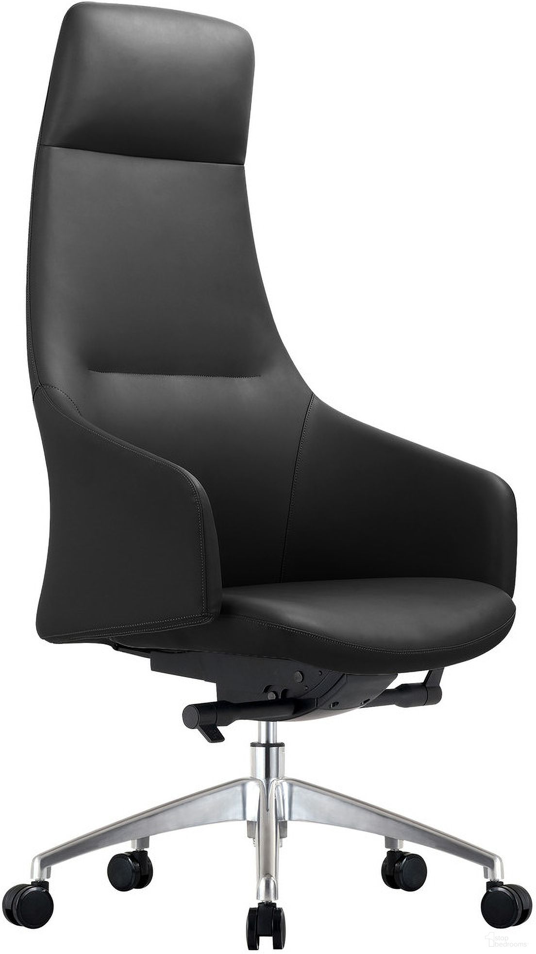 Celeste Series Tall Office Chair In Black Leather