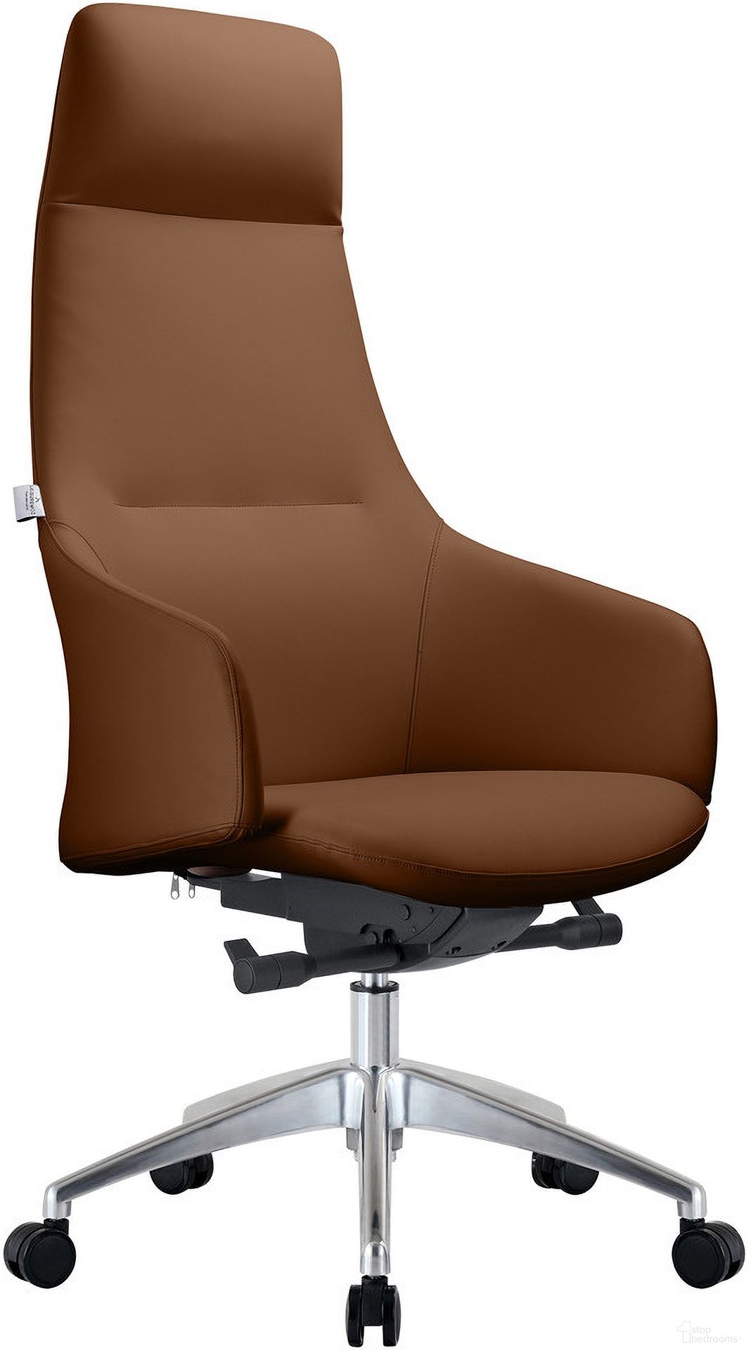 The appearance of Celeste Series Tall Office Chair In Dark Brown Leather designed by LeisureMod in the modern / contemporary interior design. This dark brown piece of furniture was selected by 1StopBedrooms from Celeste Collection to add a touch of cosiness and style into your home. Sku: COT20DBRL. Material: Leather.