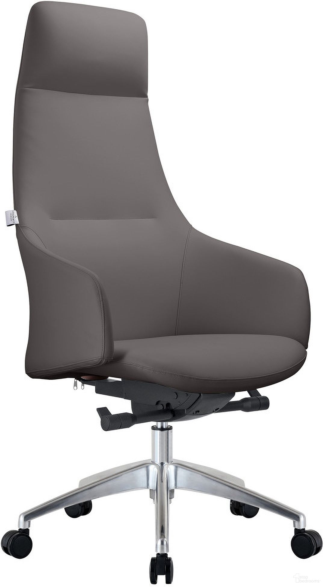 Celeste Series Tall Office Chair In Grey Leather
