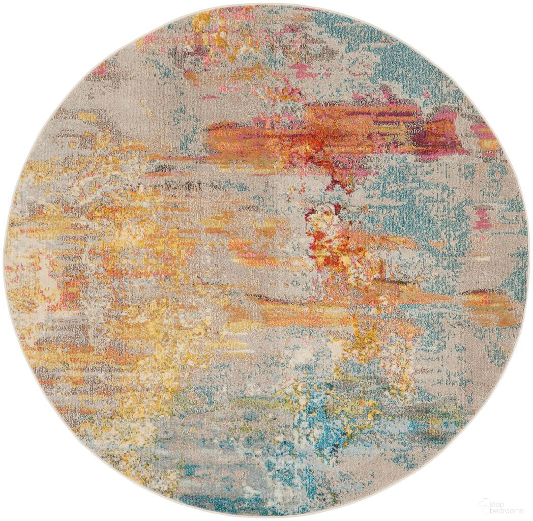 Celestial 10' x 10' Round Indoor Rug In Sealife