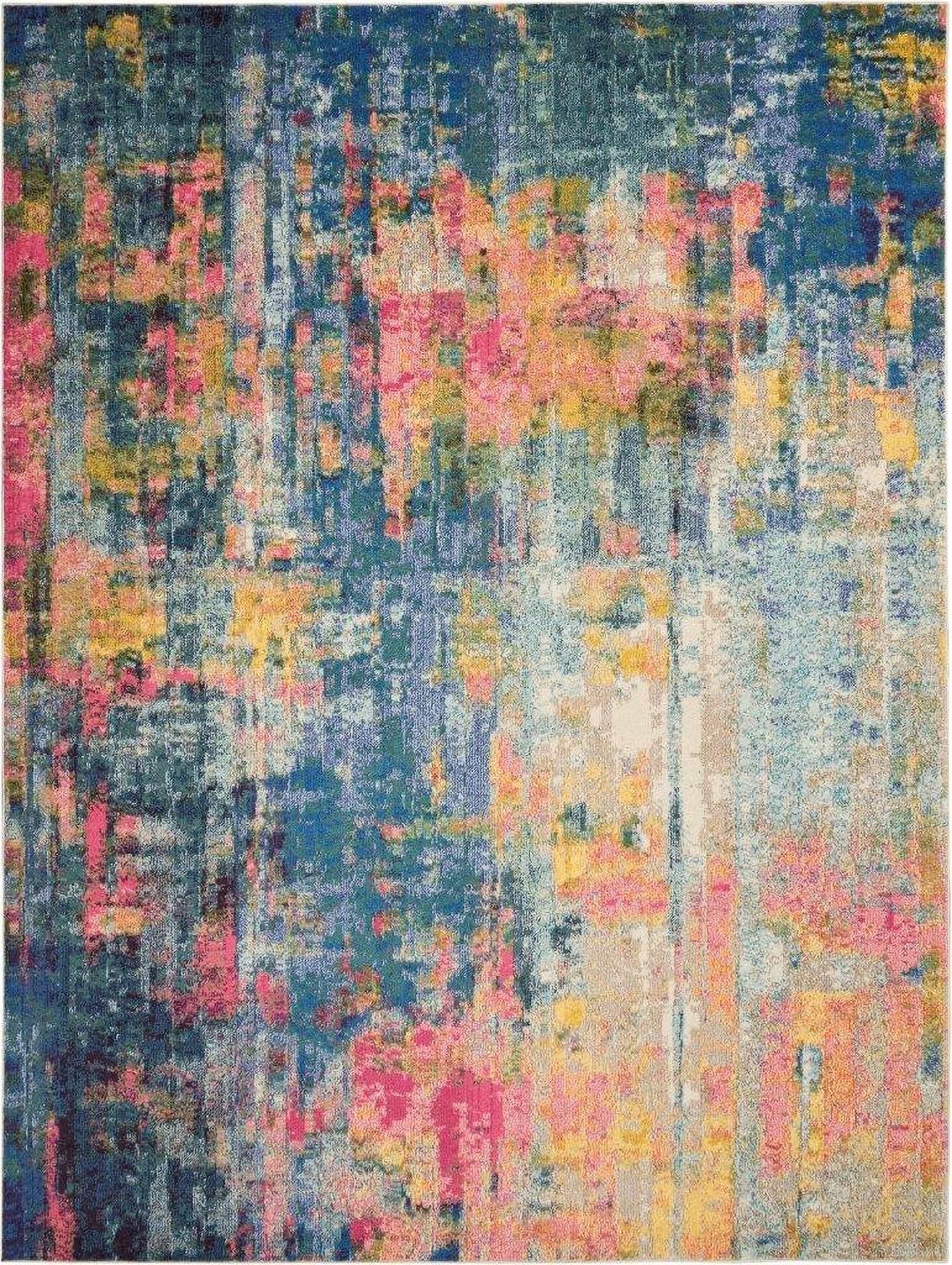 Celestial Blue and Yellow 10' x 14' Area Rug