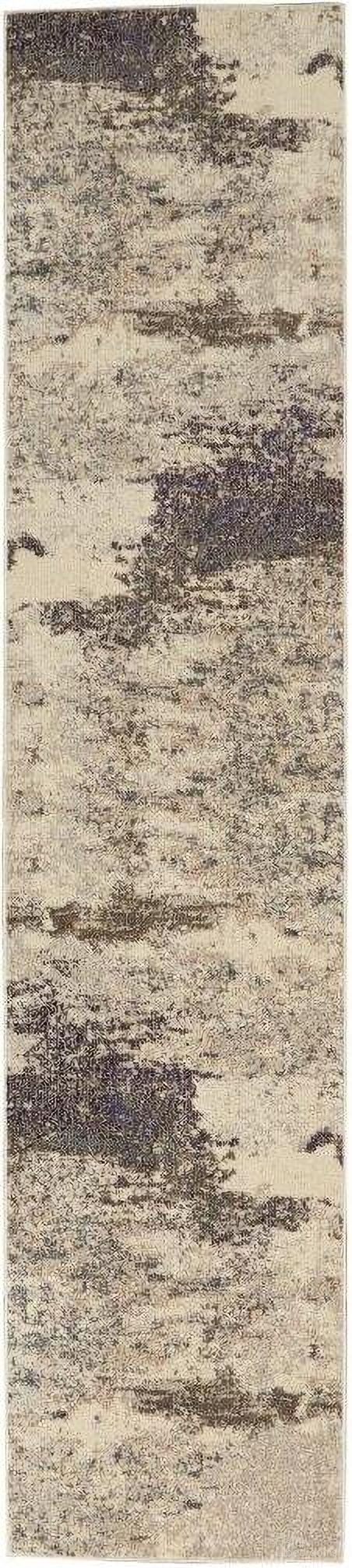 Celestial Ivory and Grey 2'2" x 10' Runner Area Rug