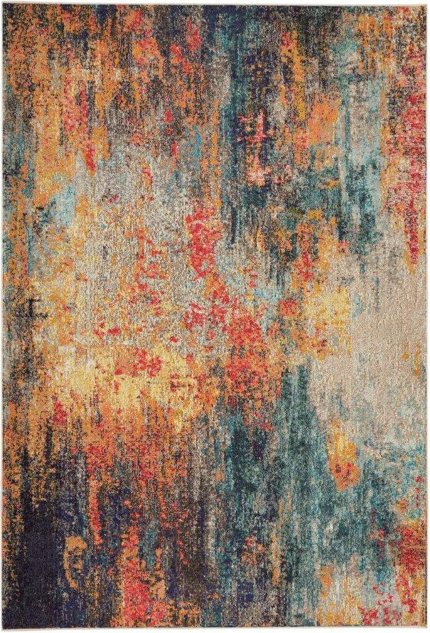 Celestial Multicolor 3'11" x 5'11" Modern Area Rug
