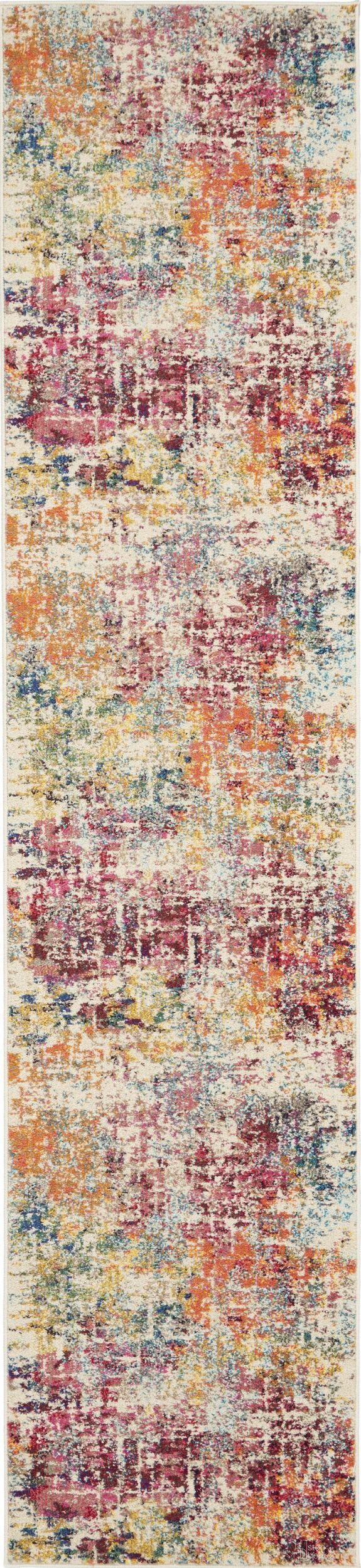 Celestial Pink and Multicolor 2'2" x 10' Runner Area Rug
