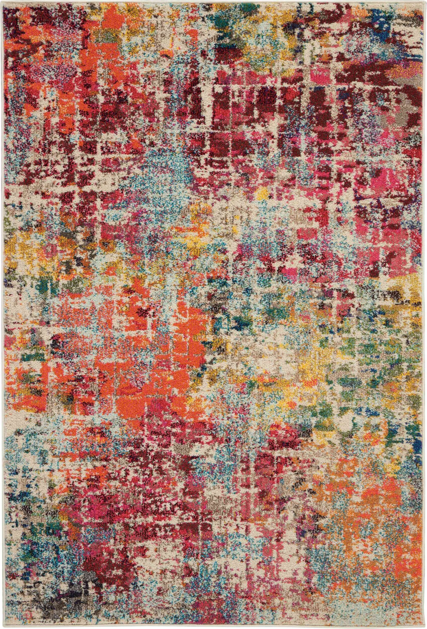Celestial Pink and Multicolor 3'11" x 5'11" Area Rug