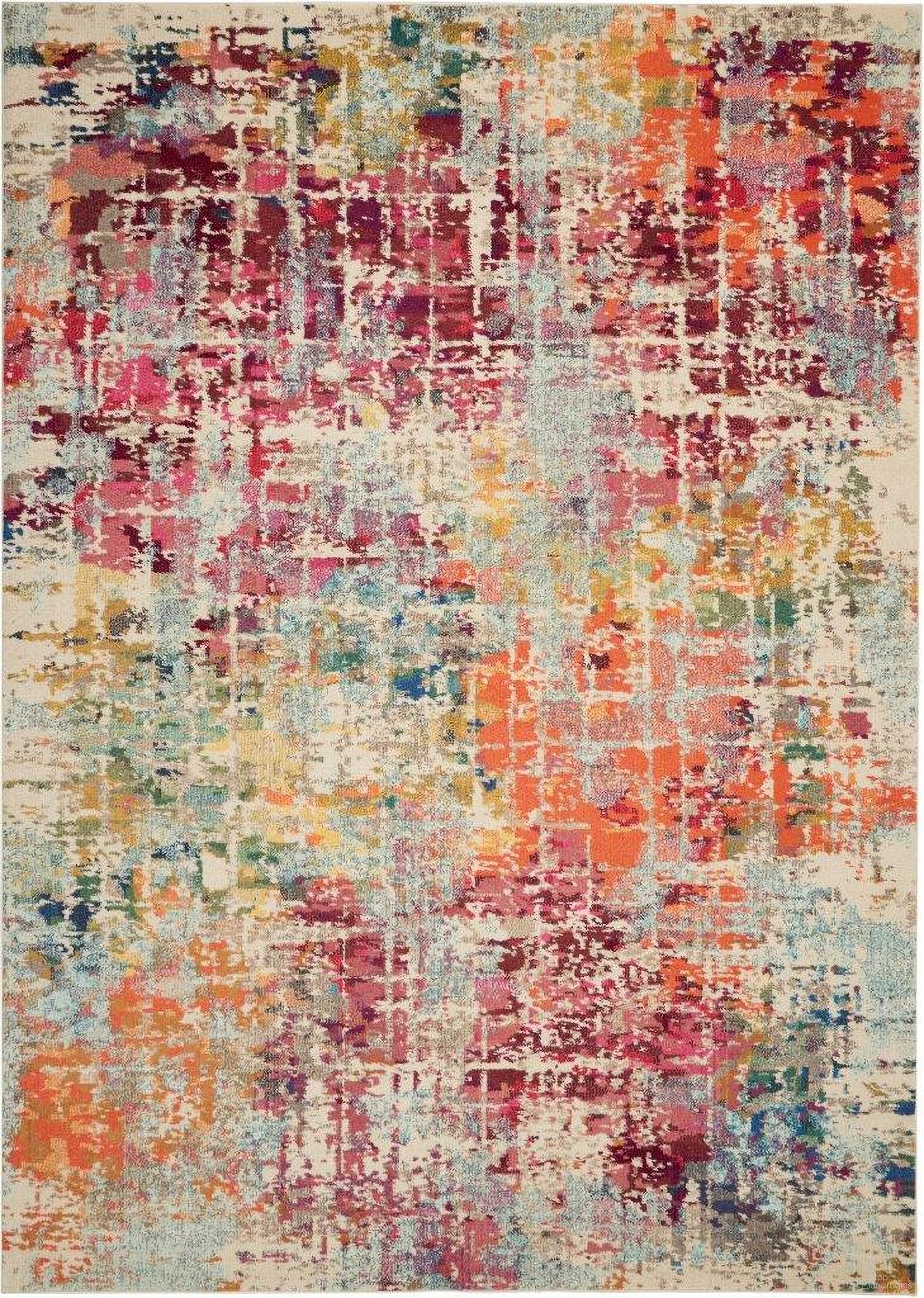 Celestial Pink and Multicolor 9' x 12' Area Rug