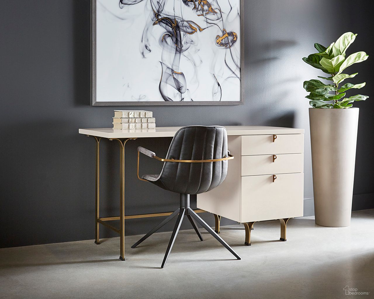 Celine Home Office Set In Cream