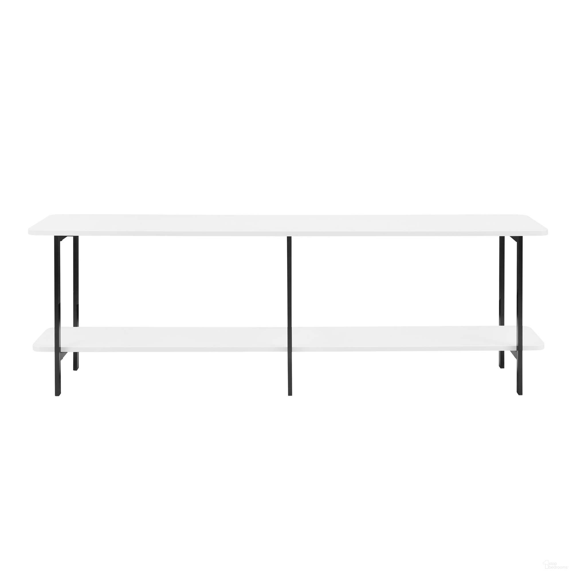 The appearance of Celine Side Table Console In White designed by Manhattan Comfort in the modern / contemporary interior design. This white piece of furniture  was selected by 1StopBedrooms from Celine Collection to add a touch of cosiness and style into your home. Sku: 25555-WH. Material: MDF.