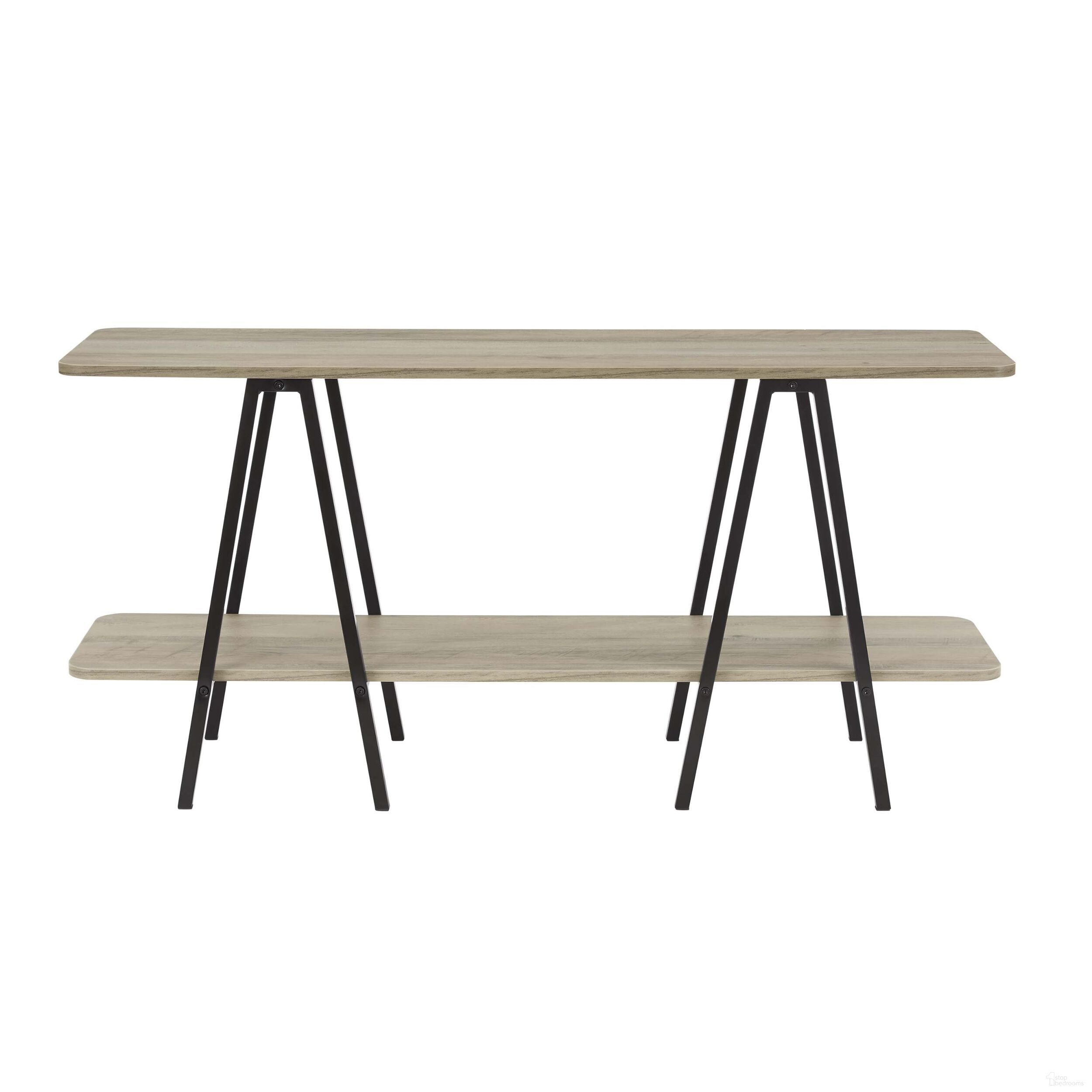 The appearance of Celine Sideboard with 2 Shelves In Rustic Grey designed by Manhattan Comfort in the modern / contemporary interior design. This rustic grey piece of furniture  was selected by 1StopBedrooms from Celine Collection to add a touch of cosiness and style into your home. Sku: 25547-GY. Material: MDF.