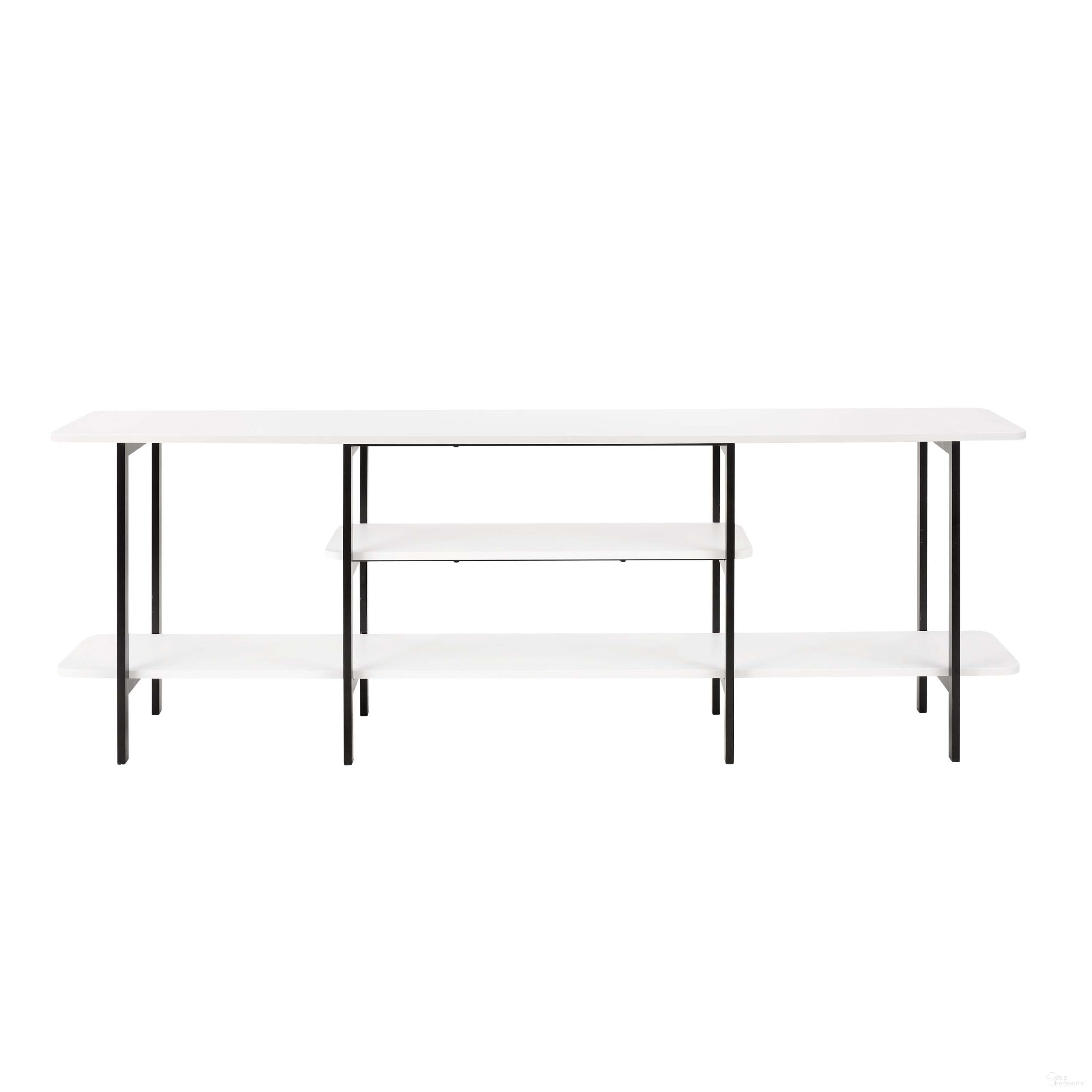 The appearance of Celine Sideboard with 3 Shelves In White designed by Manhattan Comfort in the modern / contemporary interior design. This white piece of furniture was selected by 1StopBedrooms from Celine Collection to add a touch of cosiness and style into your home. Sku: 25570-WH. Material: MDF.