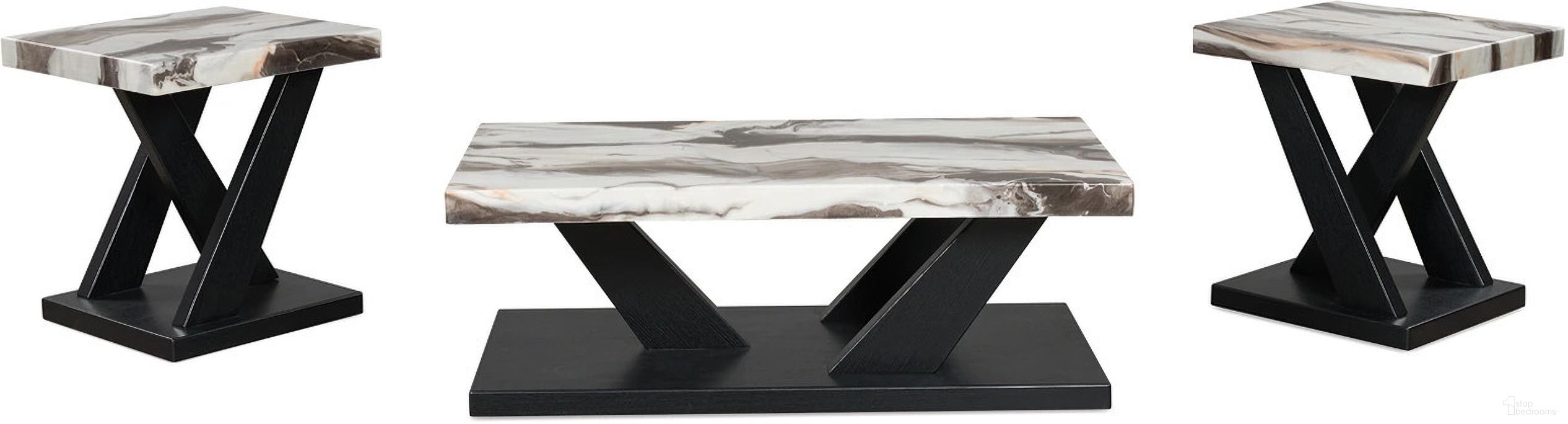 The appearance of Cendill Table Set of 3 In Dark Brown/White/Black designed by Signature Design by Ashley in the modern / contemporary interior design. This dark brown/white/black piece of furniture was selected by 1StopBedrooms from Cendill Collection to add a touch of cosiness and style into your home. Sku: T403-13. Material: Marble.