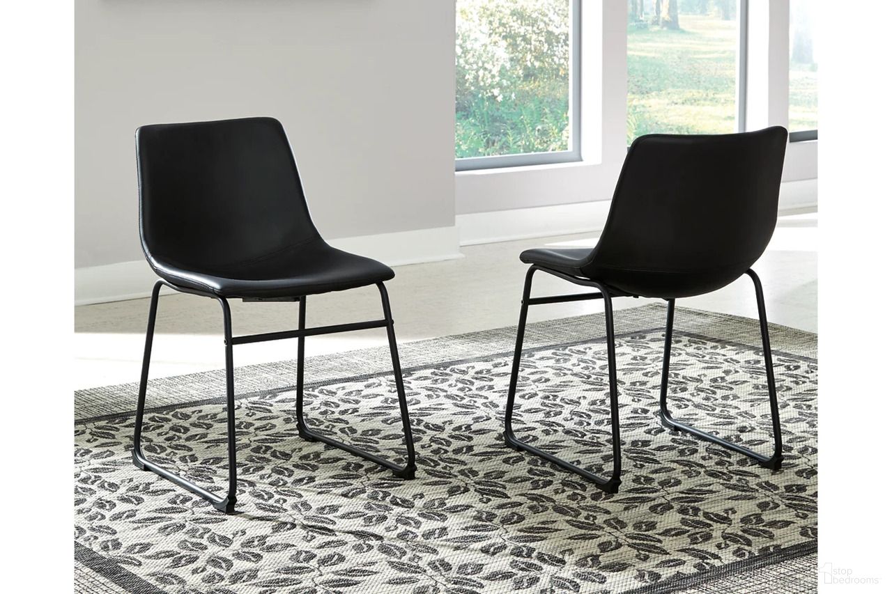 The appearance of Centiar Black Dining Chair Set of 2 designed by Signature Design by Ashley in the transitional interior design. This black piece of furniture was selected by 1StopBedrooms from Centiar Collection to add a touch of cosiness and style into your home. Sku: D372-06. Material: Metal. Chair Type: Side Chair.