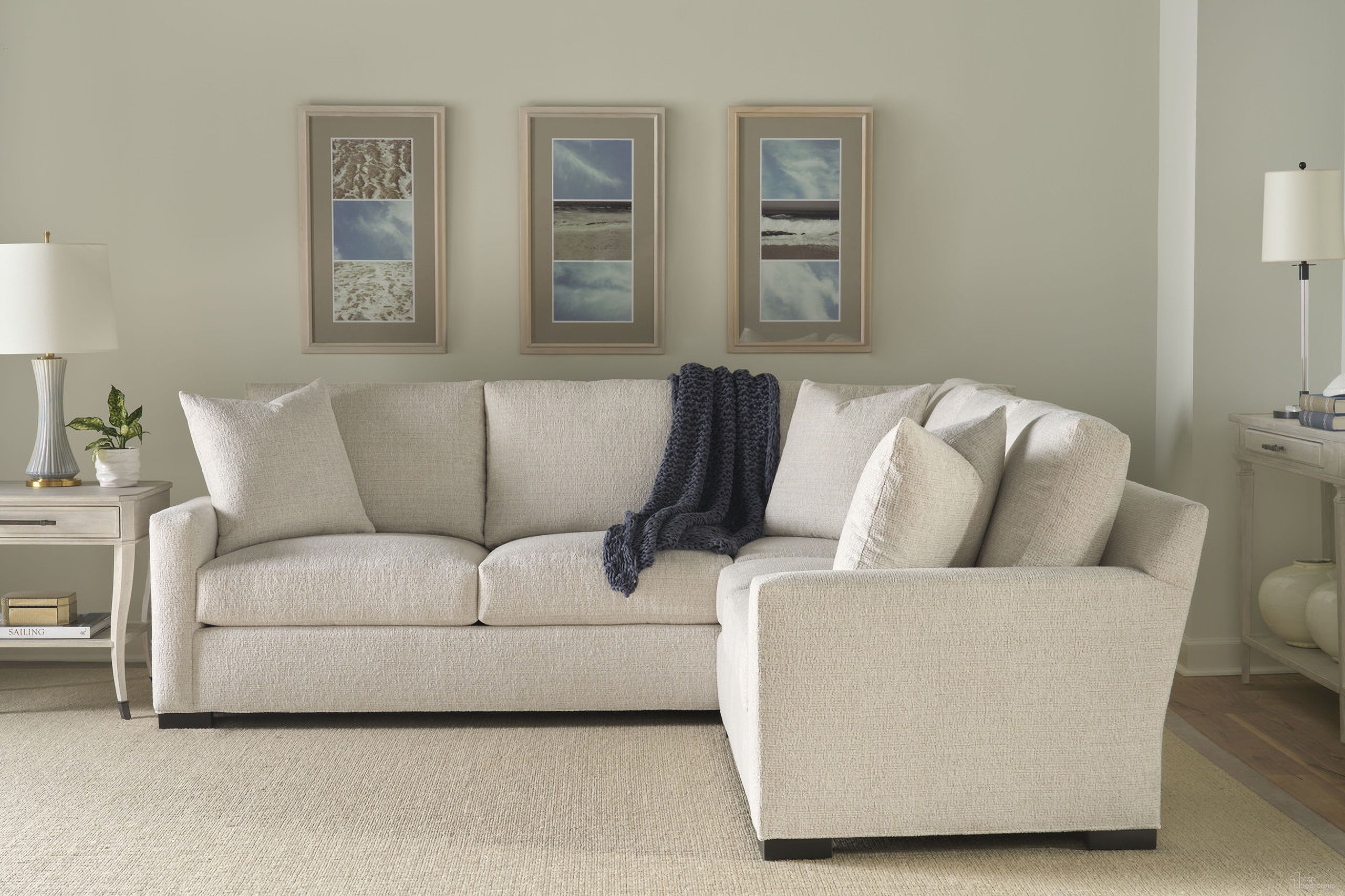 The appearance of Century Home Elegance Cornerstone Sectional In White designed by Century Furniture in the transitional interior design. This white piece of furniture was selected by 1StopBedrooms from Century Home Elegance Collection to add a touch of cosiness and style into your home. Sku: LTD7600-4372-V3. Material: Fabric. Layout: L-Shape.