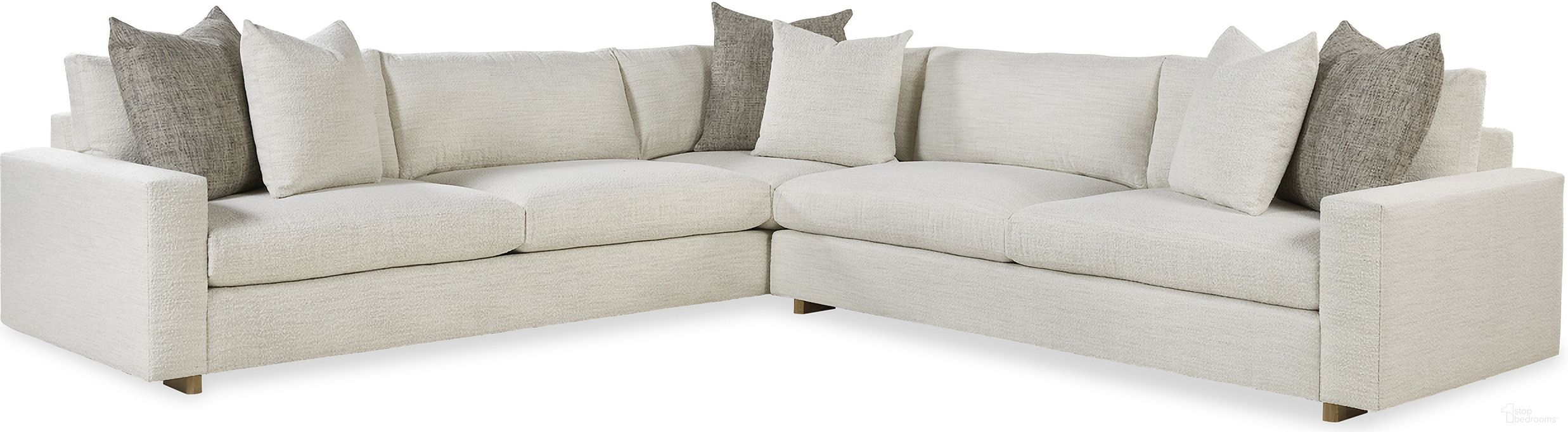 The appearance of Century Home Elegance Great Room 40D 2-Piece Sectional In Cream designed by Century Furniture in the modern / contemporary interior design. This cream piece of furniture was selected by 1StopBedrooms from Century Home Elegance Collection to add a touch of cosiness and style into your home. Sku: LTD7100-4352-V5. Material: Fabric.