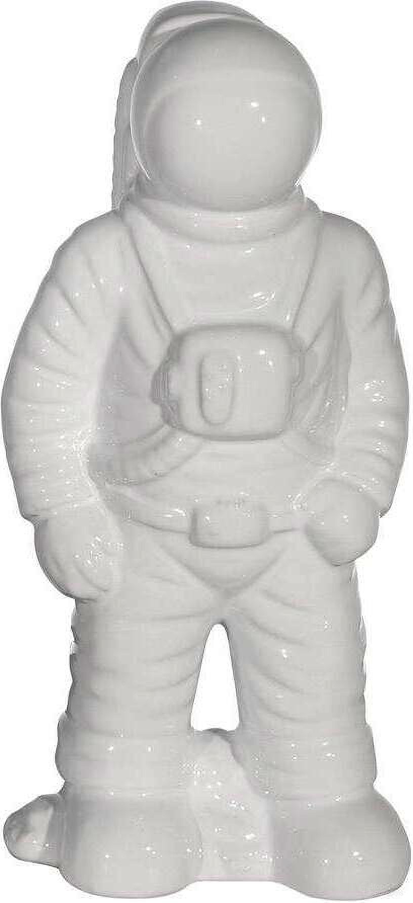 Ceramic 12 Inch Astronaut Statuette In White