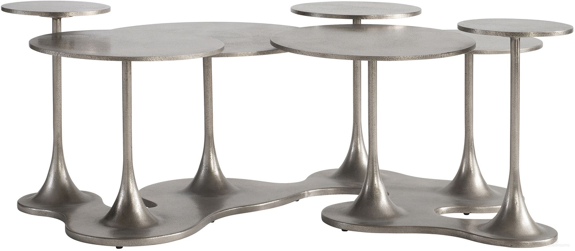 The appearance of Cerchi Outdoor Cocktail Table designed by Bernhardt in the modern / contemporary interior design. This graphite piece of furniture was selected by 1StopBedrooms from Cerchi Collection to add a touch of cosiness and style into your home. Sku: X04007. Material: Aluminum. Table Top Shape: Free Form.