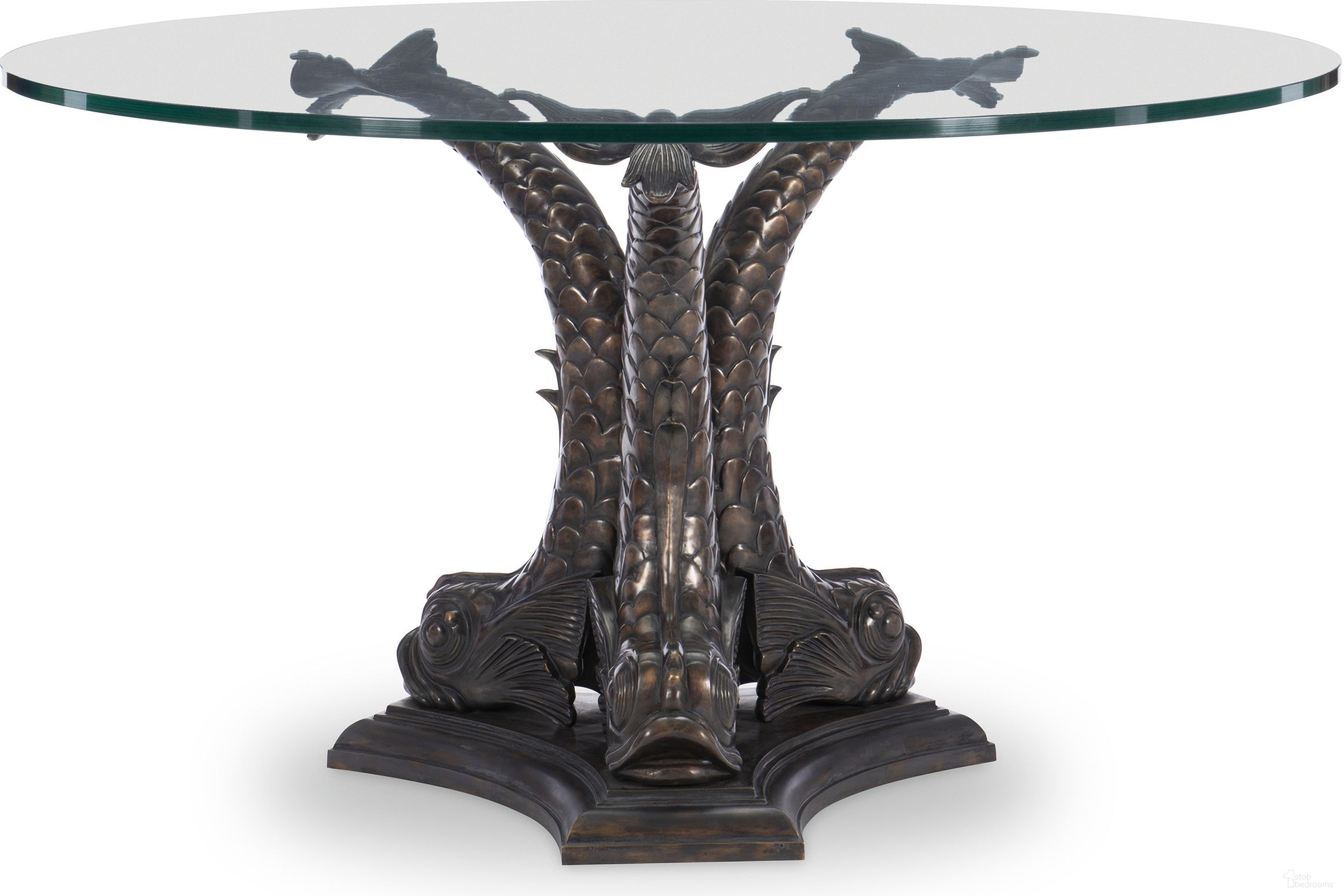 The appearance of Cete Center Table In Bronze designed by Maitland-Smith in the bohemian interior design. This bronze piece of furniture  was selected by 1StopBedrooms from Maitland Smith Collection to add a touch of cosiness and style into your home. Sku: 8298-35-B;8298-35-T. Material: Wood.