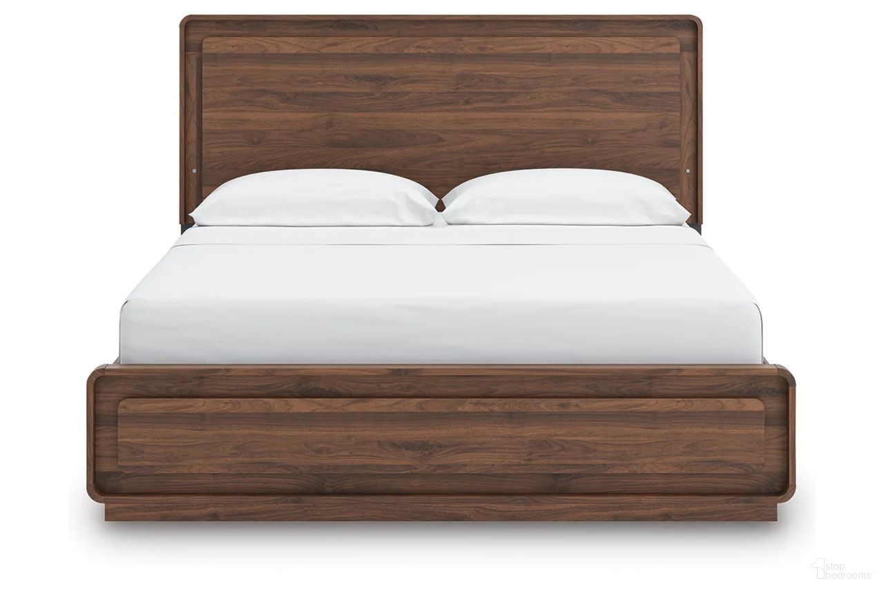 The appearance of Chadworth California King Panel Bed In Walnut Brown designed by Signature Design by Ashley in the modern / contemporary interior design. This walnut brown piece of furniture was selected by 1StopBedrooms from Chadworth Collection to add a touch of cosiness and style into your home. Sku: NCB386-82;NCB386-94. Bed Type: Panel Bed. Bed Size: California King.