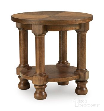 Chadworth End Table In Medium Brown