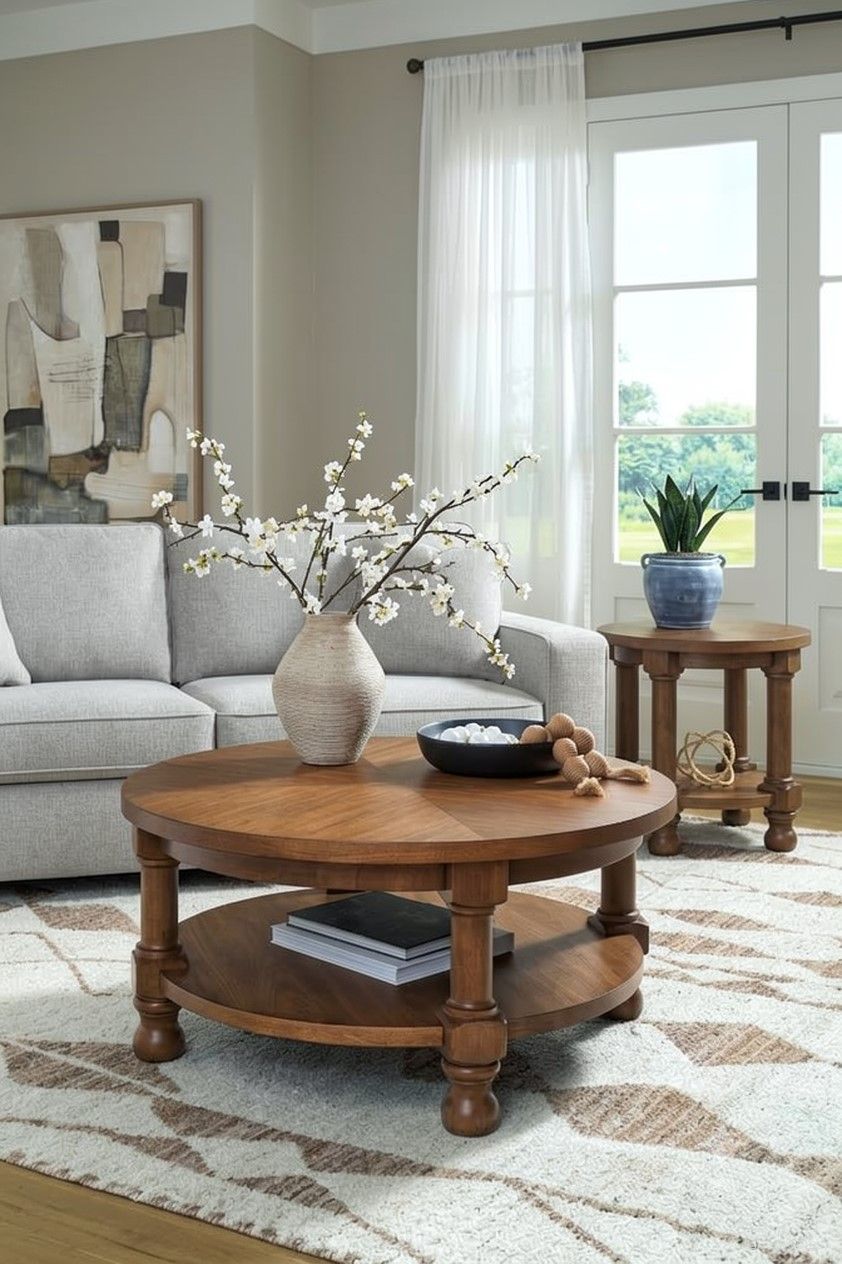 Chadworth Occasional Table Set In Medium Brown