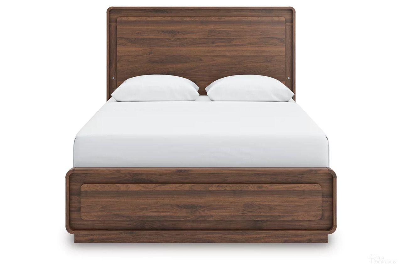 The appearance of Chadworth Queen Panel Bed In Walnut Brown designed by Signature Design by Ashley in the modern / contemporary interior design. This walnut brown piece of furniture was selected by 1StopBedrooms from Chadworth Collection to add a touch of cosiness and style into your home. Sku: NCB386-81;NCB386-97. Bed Type: Panel Bed. Bed Size: Queen.