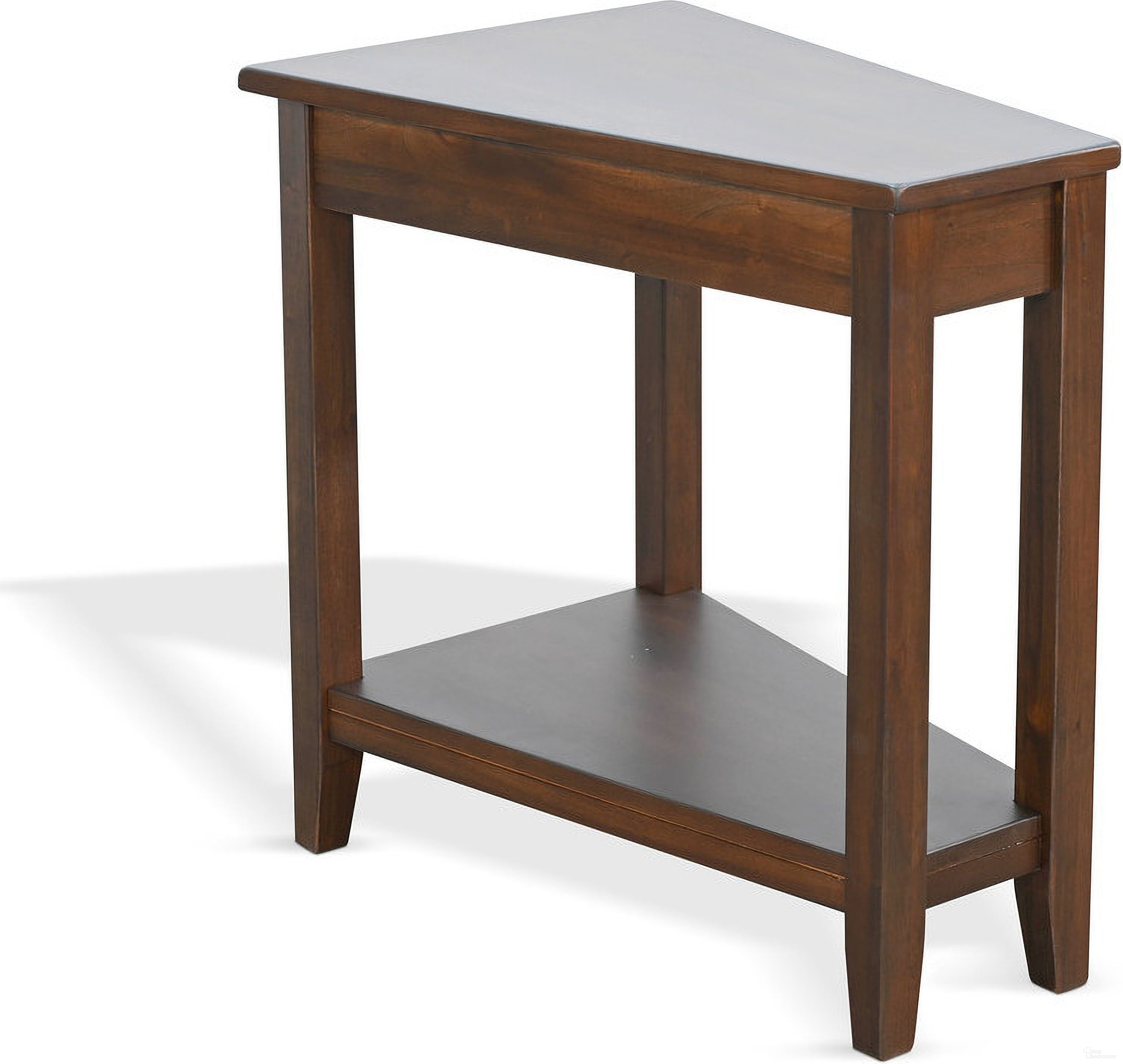 The appearance of Chair Side Table In Coffee Bean designed by Sunny Designs in the modern / contemporary interior design. This coffee bean piece of furniture  was selected by 1StopBedrooms from  to add a touch of cosiness and style into your home. Sku: 2226CB. Material: Solid Wood.