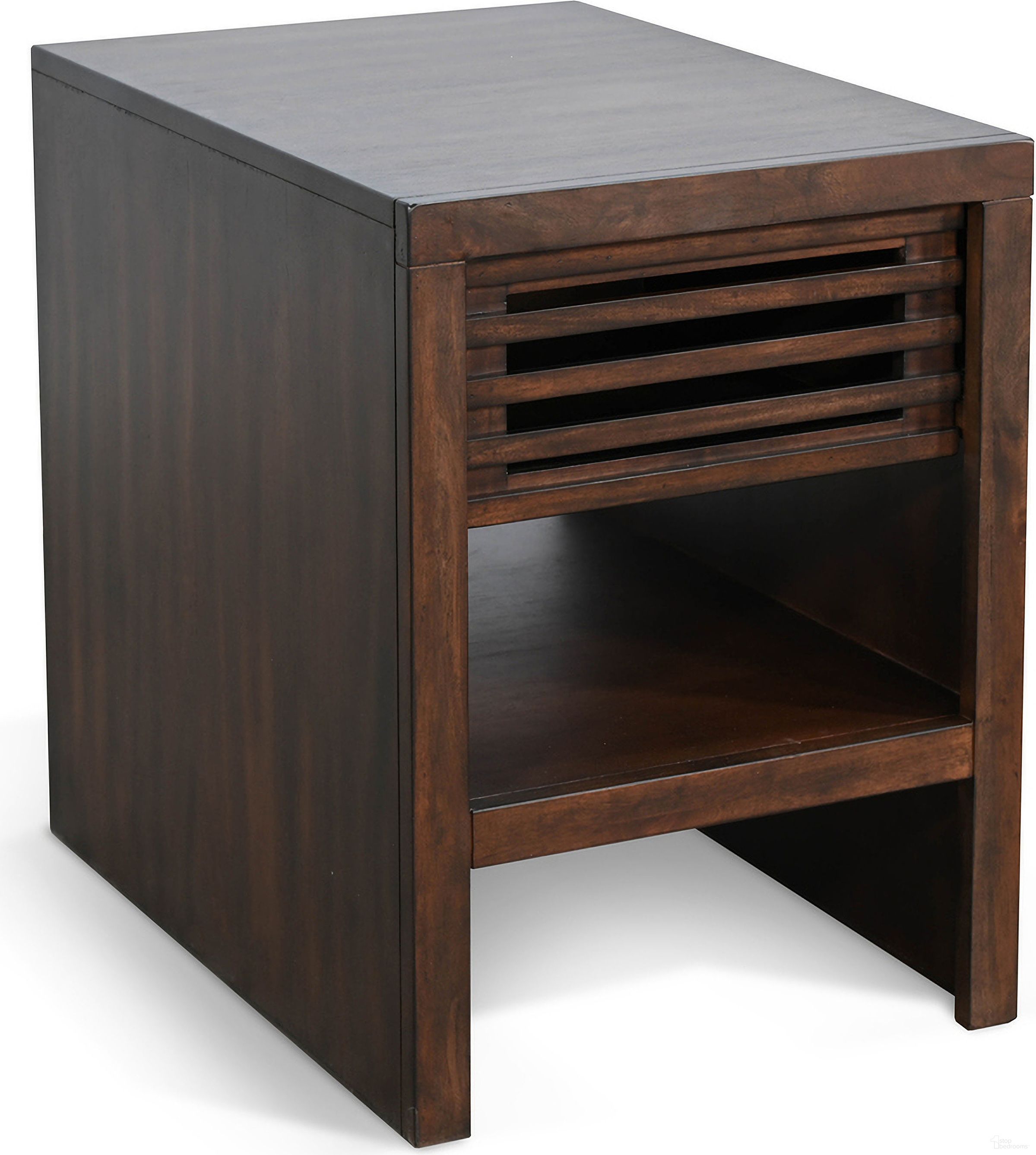 The appearance of Chair Side Table with Drawer In Coffee Bean designed by Sunny Designs in the modern / contemporary interior design. This coffee bean piece of furniture  was selected by 1StopBedrooms from 3192 Collection to add a touch of cosiness and style into your home. Sku: 3192CB-CS. Material: Solid Wood.