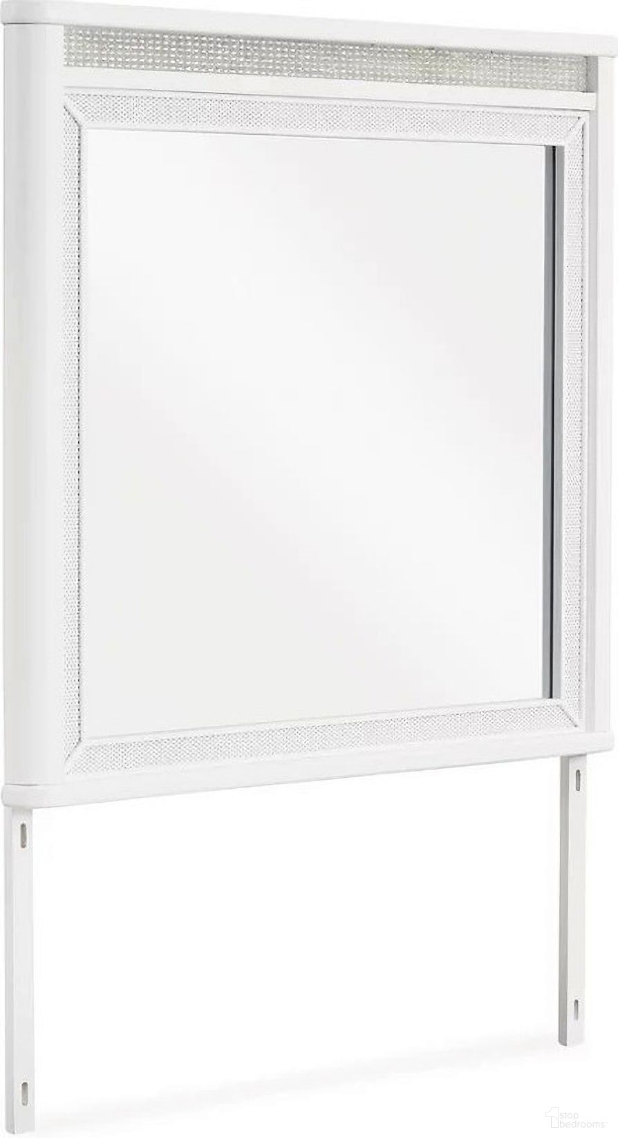 The appearance of Chalanna Bedroom Mirror In White designed by Signature Design by Ashley in the modern / contemporary interior design. This white piece of furniture  was selected by 1StopBedrooms from Chalanna Collection to add a touch of cosiness and style into your home. Sku: B822-36. Material: Glass.