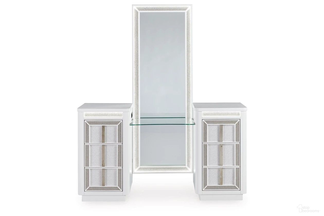 The appearance of Chalanna Vanity Set In White designed by Signature Design by Ashley in the modern / contemporary interior design. This white piece of furniture was selected by 1StopBedrooms from Chalanna Collection to add a touch of cosiness and style into your home. Sku: B822-01;B822-22;B822-25. Material: Fabric.