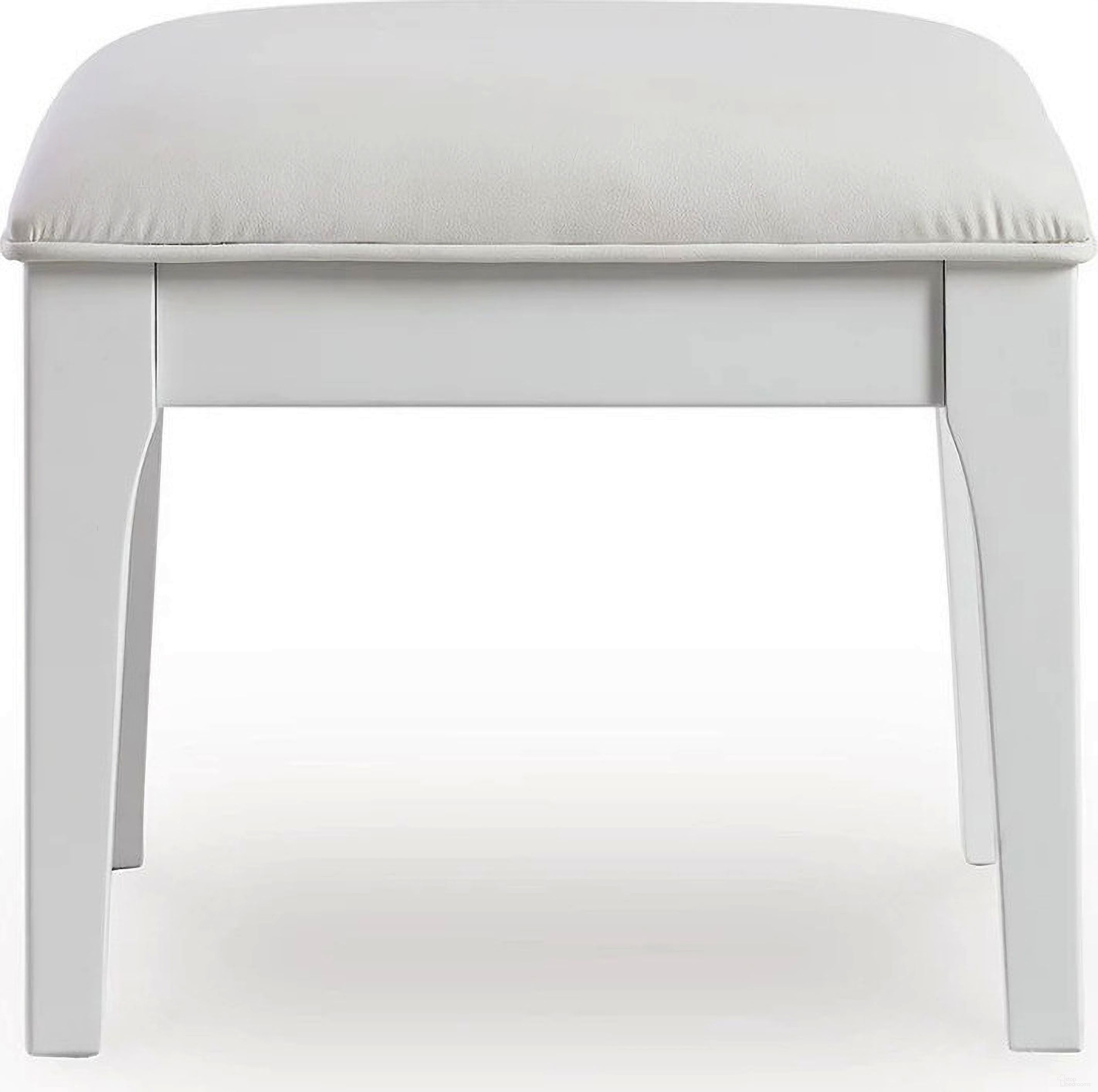 The appearance of Chalanna Vanity Stool In White designed by Signature Design by Ashley in the modern / contemporary interior design. This white piece of furniture  was selected by 1StopBedrooms from Chalanna Collection to add a touch of cosiness and style into your home. Sku: B822-01. Material: Fabric.
