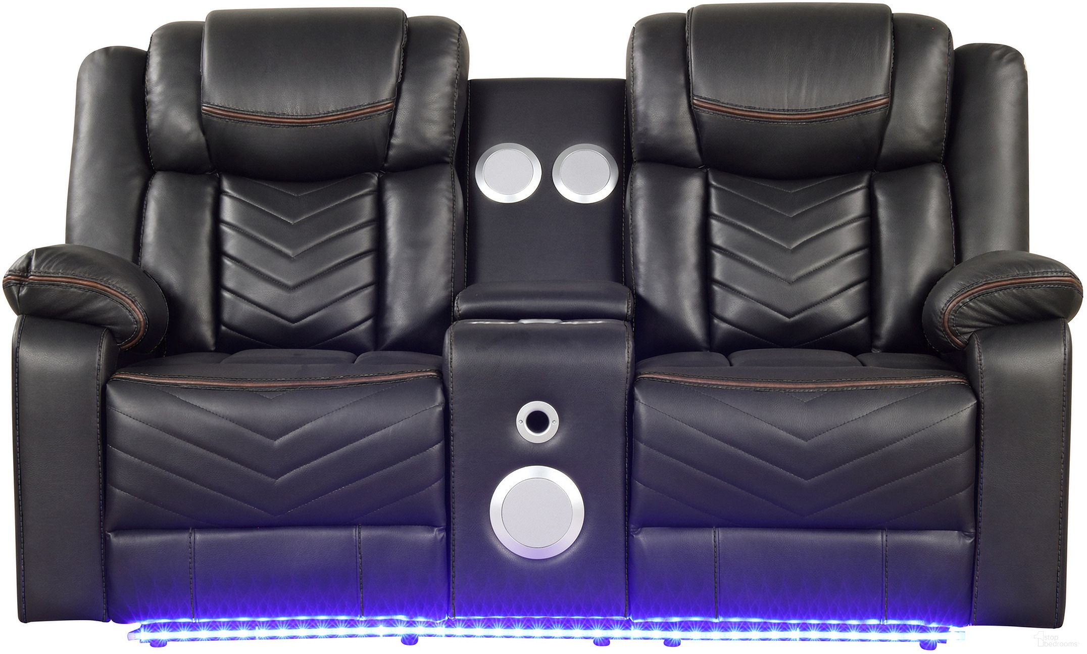 The appearance of Challenger Power Reclining Loveseat In Gray designed by Galaxy Home Furnishings in the modern / contemporary interior design. This gray piece of furniture  was selected by 1StopBedrooms from Challenger Collection to add a touch of cosiness and style into your home. Sku: 601955556873. Material: Faux Leather.
