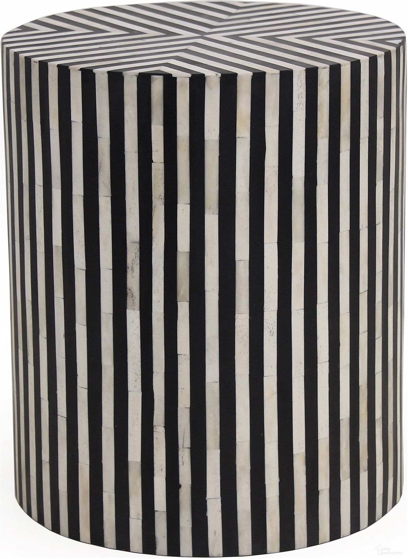 The appearance of Chameau Black and White Side Table designed by Moes Home in the modern / contemporary interior design. This white and black piece of furniture was selected by 1StopBedrooms from Chameau Collection to add a touch of cosiness and style into your home. Sku: GZ-1126-02. Material: Wood.