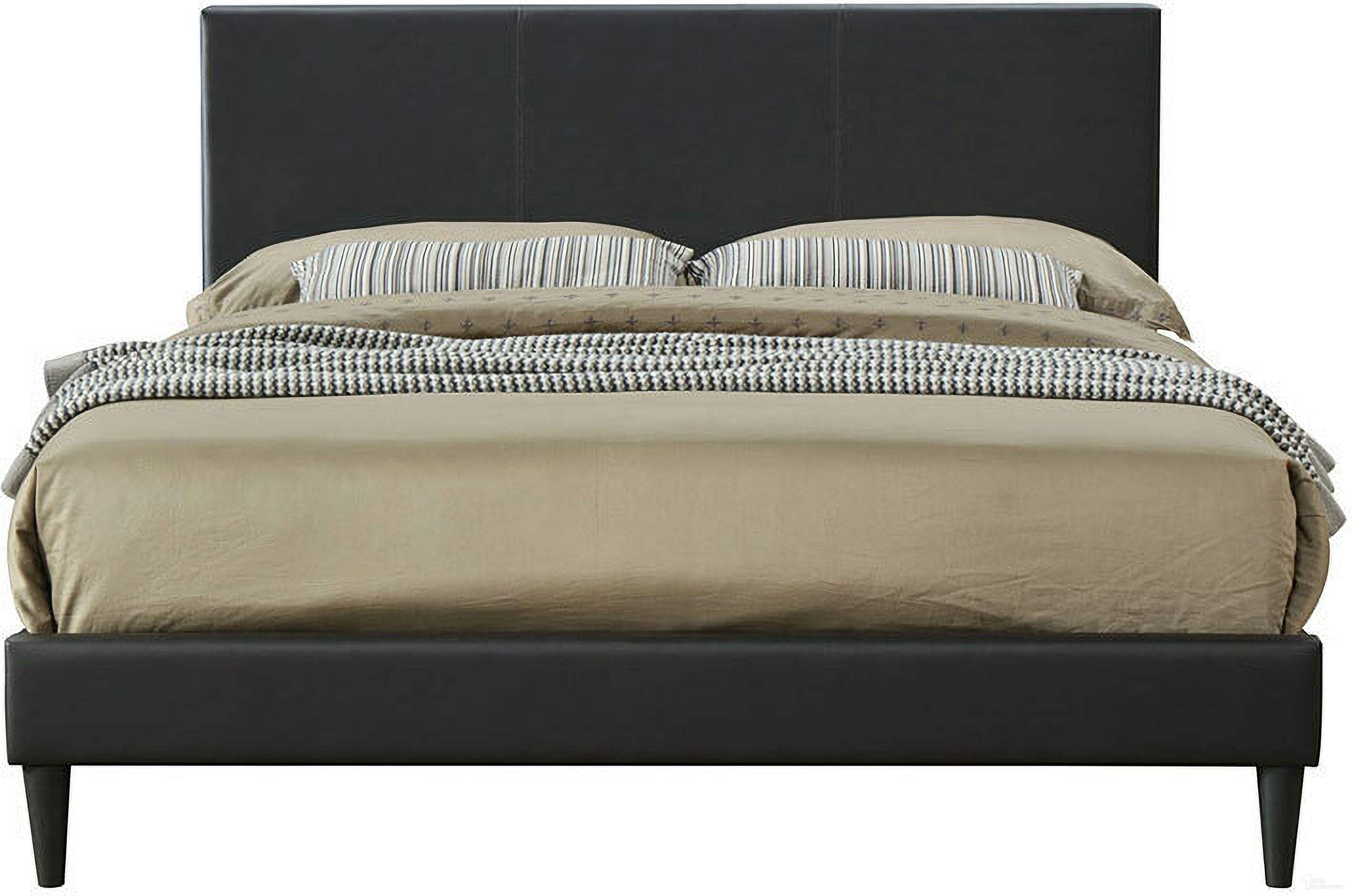 The appearance of Chana Upholstered Bed (Full) designed by Bernell in the modern / contemporary interior design. This black piece of furniture was selected by 1StopBedrooms from Chana Collection to add a touch of cosiness and style into your home. Sku: 1140-104. Material: Polyester. Bed Size: Full. Bed Type: Upholstered Bed.