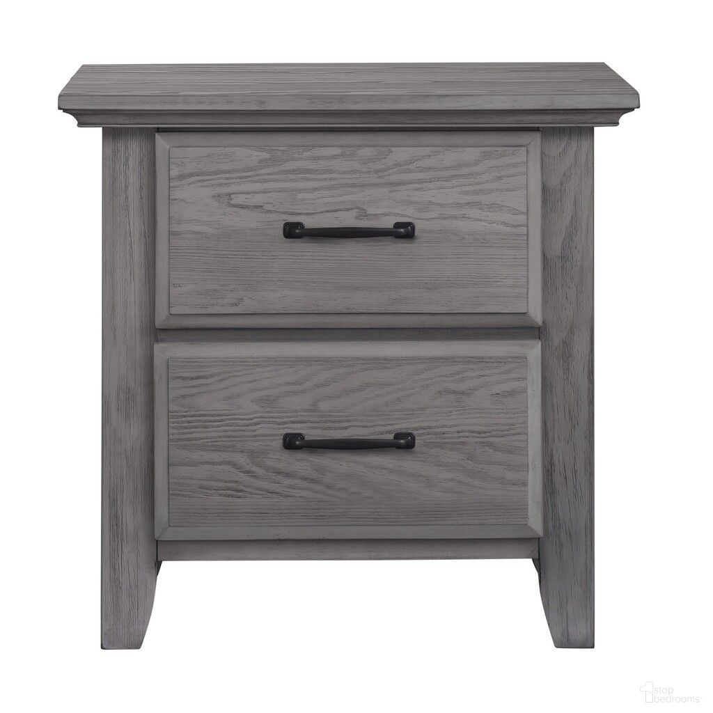 The appearance of Chandler 2 Drawer Nightstand In Graphite Gray designed by Soho Baby in the transitional interior design. This graphite gray piece of furniture was selected by 1StopBedrooms from Chandler Collection to add a touch of cosiness and style into your home. Sku: 44022530. Material: Wood.