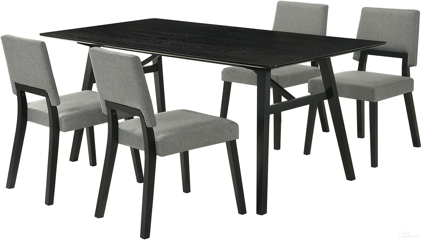 The appearance of Channell 5 Piece Wood Dining Table Set In Black designed by Armen Living in the transitional interior design. This black piece of furniture was selected by 1StopBedrooms from Channell Collection to add a touch of cosiness and style into your home. Sku: LCCHCHBLKCH;LCCHCHBLKCH;LCCHTBLBLK. Material: Wood.