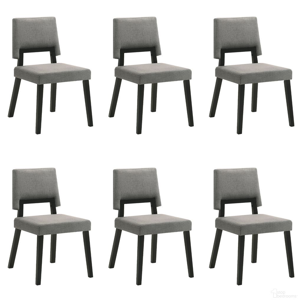 The appearance of Channell Dining Chair Set of 6 In Black and Charcoal designed by Armen Living in the transitional interior design. This charcoal and black piece of furniture was selected by 1StopBedrooms from Channell Collection to add a touch of cosiness and style into your home. Sku: LCCHCHBLKCH;LCCHCHBLKCH;LCCHCHBLKCH. Material: Fabric. Chair Type: Side Chair.