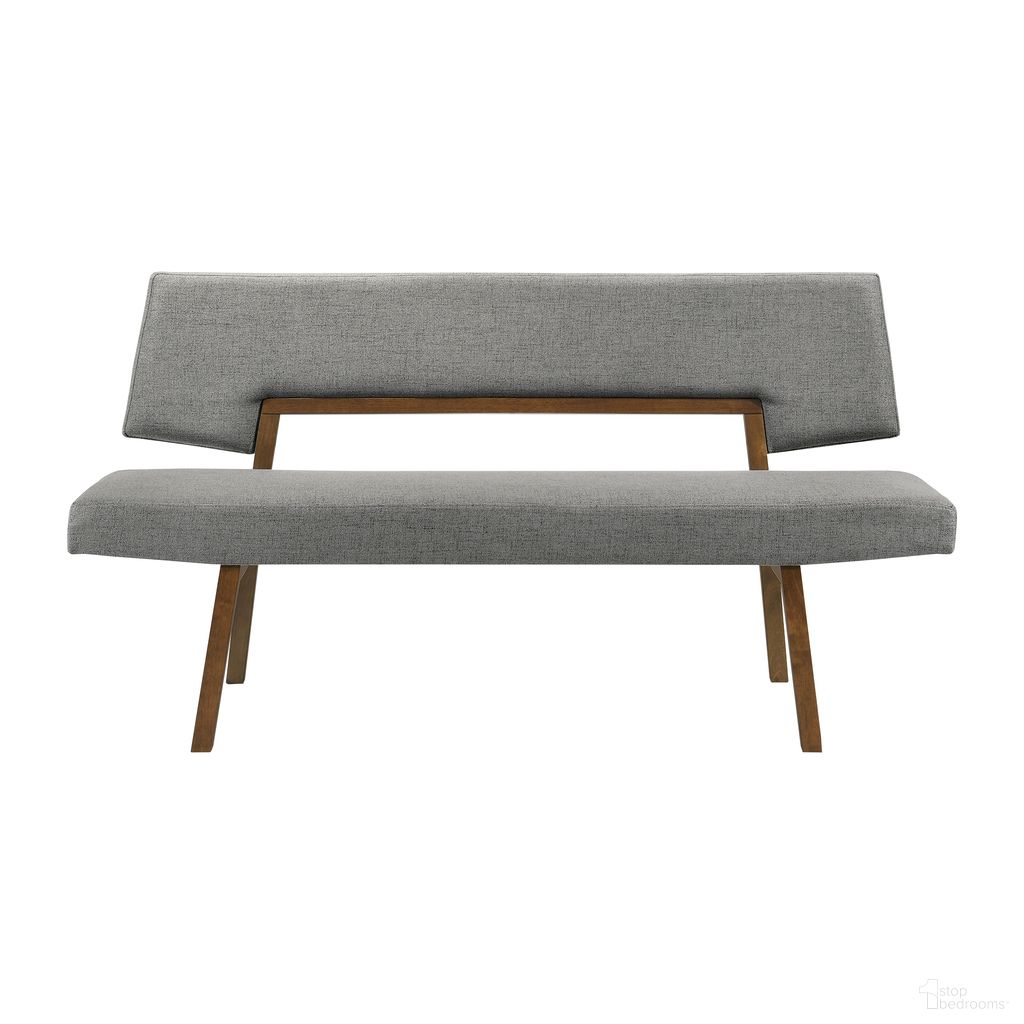 The appearance of Channell Upholstered Wood Dining Bench In Gray and Brown designed by Armen Living in the transitional interior design. This gray piece of furniture was selected by 1StopBedrooms from Channell Collection to add a touch of cosiness and style into your home. Sku: LCCHBCHWACH. Material: Wood.