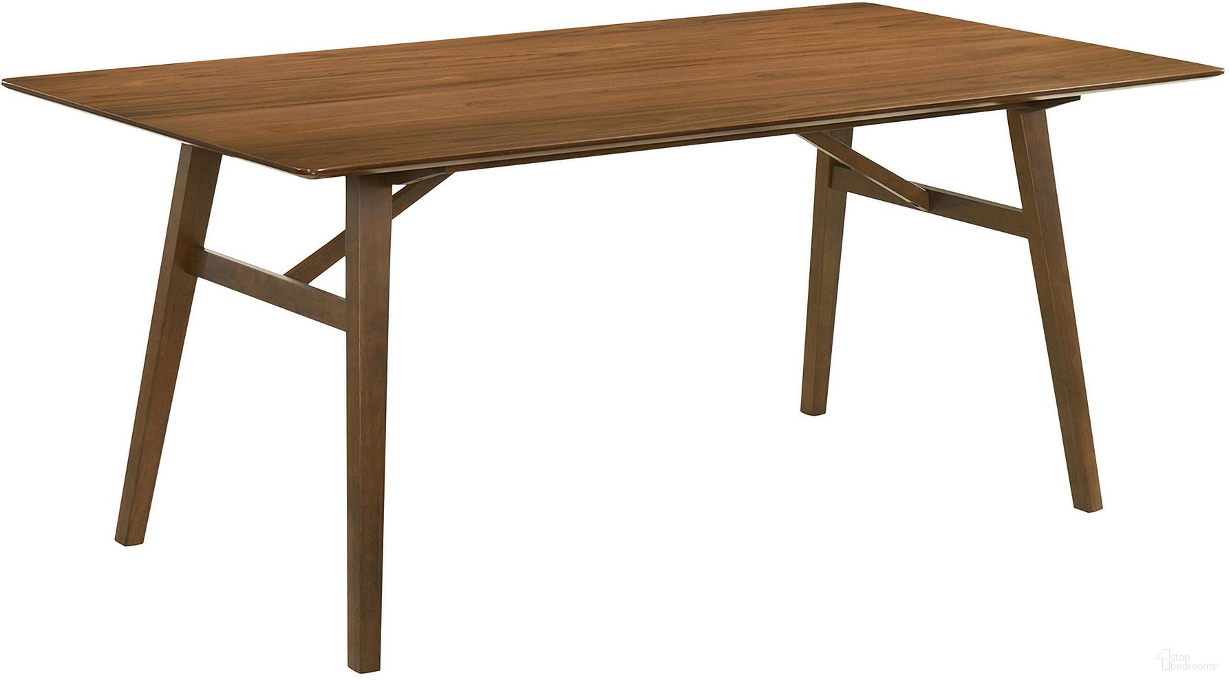 The appearance of Channell Wood Dining Table In Brown designed by Armen Living in the transitional interior design. This brown piece of furniture was selected by 1StopBedrooms from Channell Collection to add a touch of cosiness and style into your home. Sku: LCCHTBLWA. Table Base Style: Legs. Material: Wood. Table Top Shape: Rectangular. Size: 76" x 39".