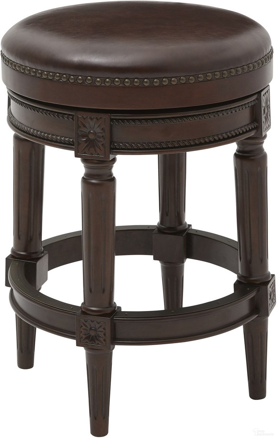 The appearance of Chapman 26 Inch Wood Backless Counter-Height Swivel Barstool In Espresso and Dark Brown designed by New Ridge Home Goods in the country / farmhouse interior design. This espresso/dark brown piece of furniture was selected by 1StopBedrooms from Chapman Collection to add a touch of cosiness and style into your home. Sku: NR107182-PCS-MH. Material: Hardwood.