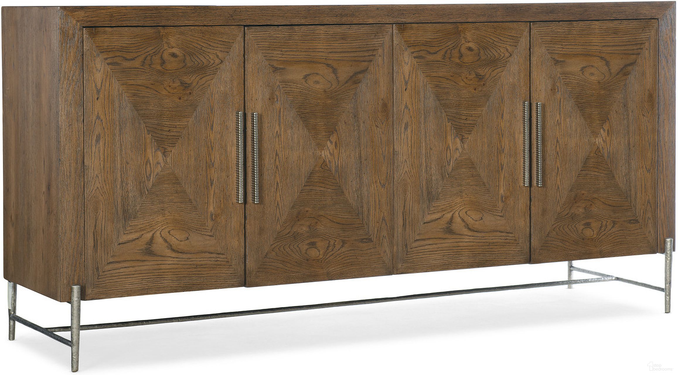 The appearance of Chapman Buffet designed by Hooker in the transitional interior design. This medium wood piece of furniture was selected by 1StopBedrooms from Chapman Collection to add a touch of cosiness and style into your home. Sku: 6033-75900-85. Material: Oak Veneer.
