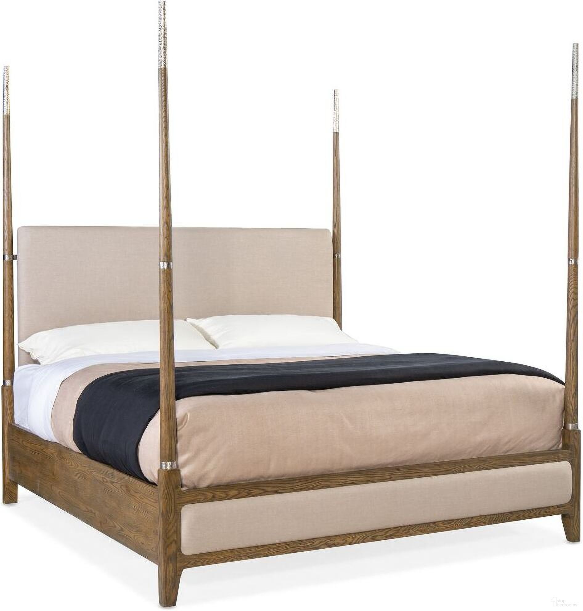The appearance of Chapman King Four Poster Bed In Beige designed by Hooker in the transitional interior design. This beige piece of furniture was selected by 1StopBedrooms from Chapman Collection to add a touch of cosiness and style into your home. Sku: 6033-90353-85;6033-90367-85;6033-90368-85. Bed Type: Poster Bed. Bed Size: King. Material: Oak Veneer.