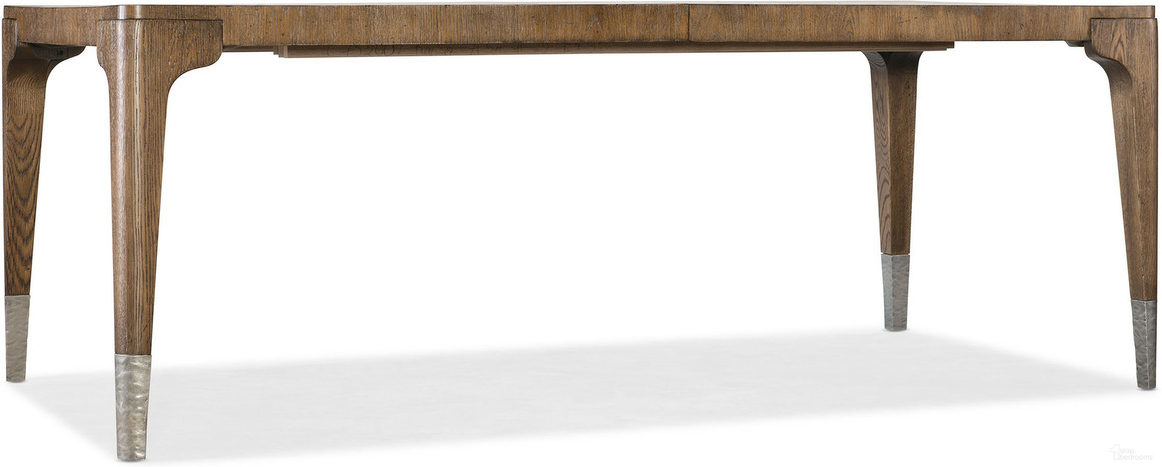 The appearance of Chapman Leg Table With 1-24 Inch Leaf designed by Hooker in the transitional interior design. This medium wood piece of furniture was selected by 1StopBedrooms from Chapman Collection to add a touch of cosiness and style into your home. Sku: 6033-75200-85. Table Base Style: Legs. Table Top Shape: Rectangular. Size: 42" x 82". Material: Oak Veneer.
